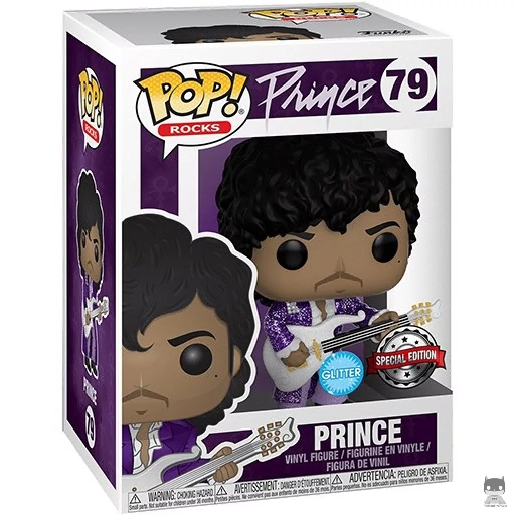 Figurine Funko POP Prince (Purple Rain) (Glitter) avec boîte
