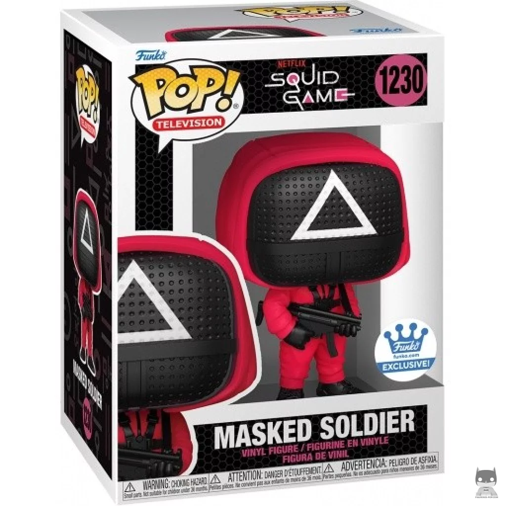Figurine Funko POP Soldat Rouge avec Masque Triangle avec boîte