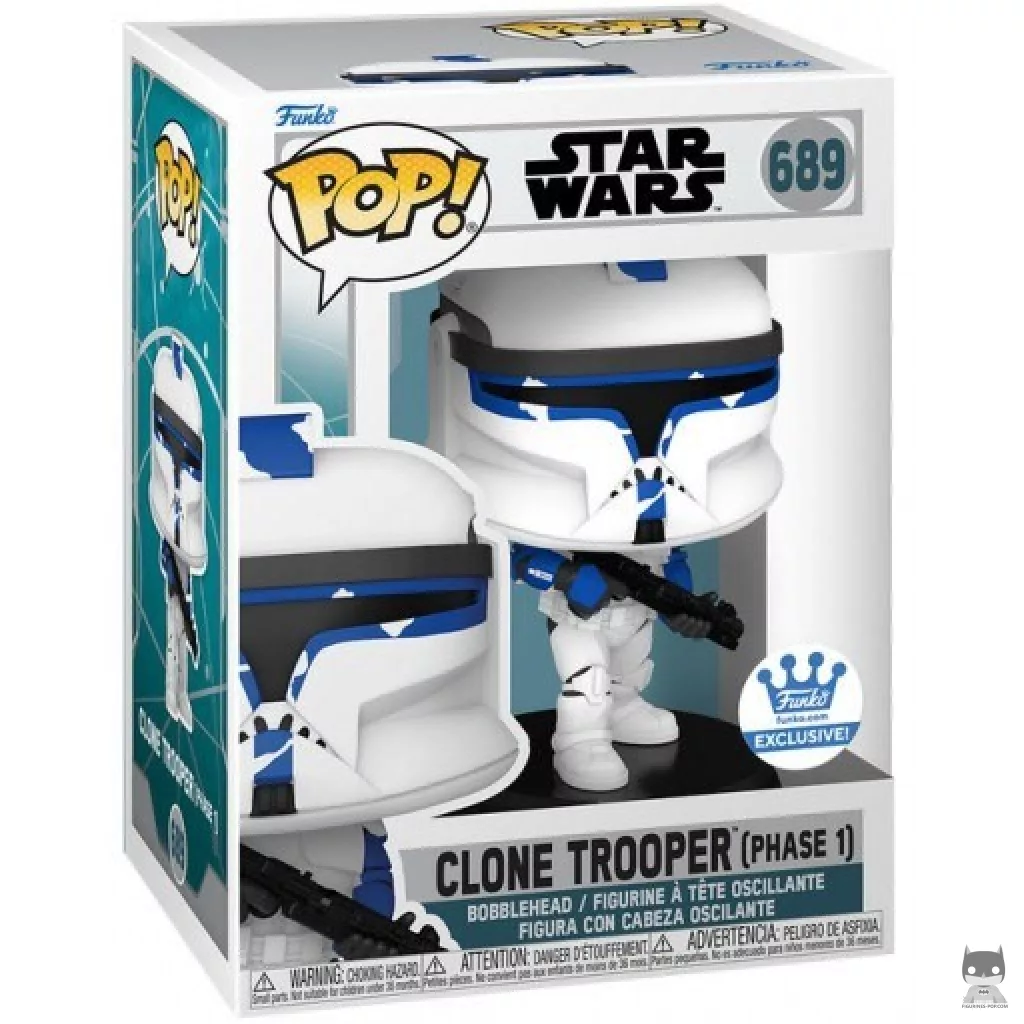 Figurine Funko POP Clone Trooper (Phasae 1) avec boîte