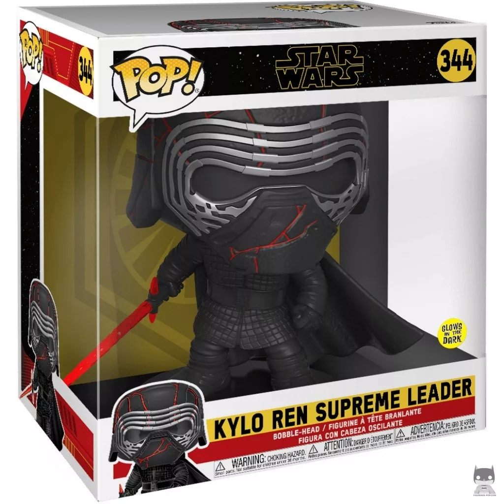 Figurine Funko POP Kylo Ren Suprême Leader (Glow in the Dark & Supersized) avec boîte