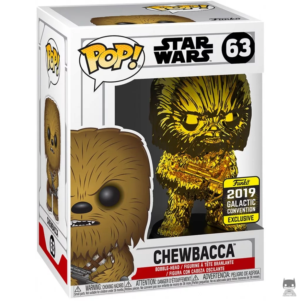 Figurine Funko POP Chewbacca (Doré) avec boîte