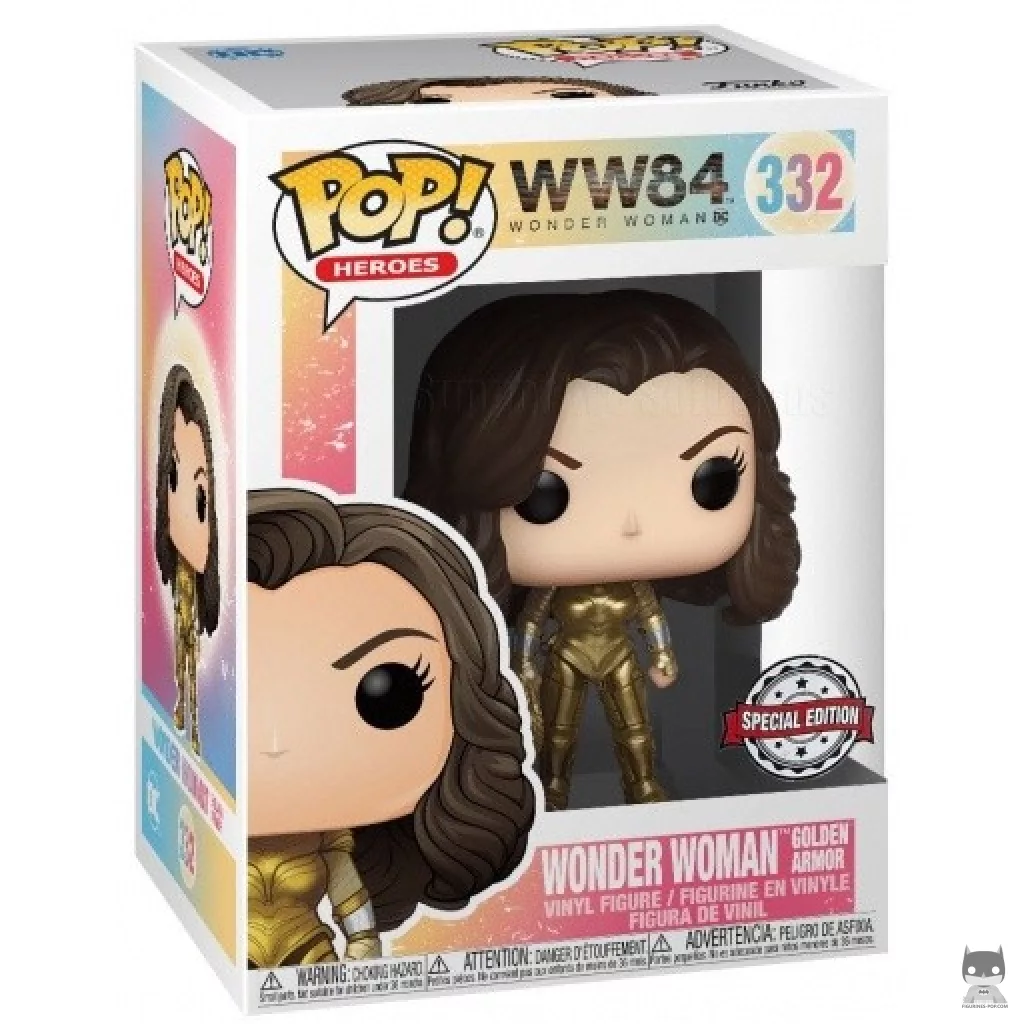 Figurine Funko POP Wonder Woman Armure en Or (Metallic) avec boîte