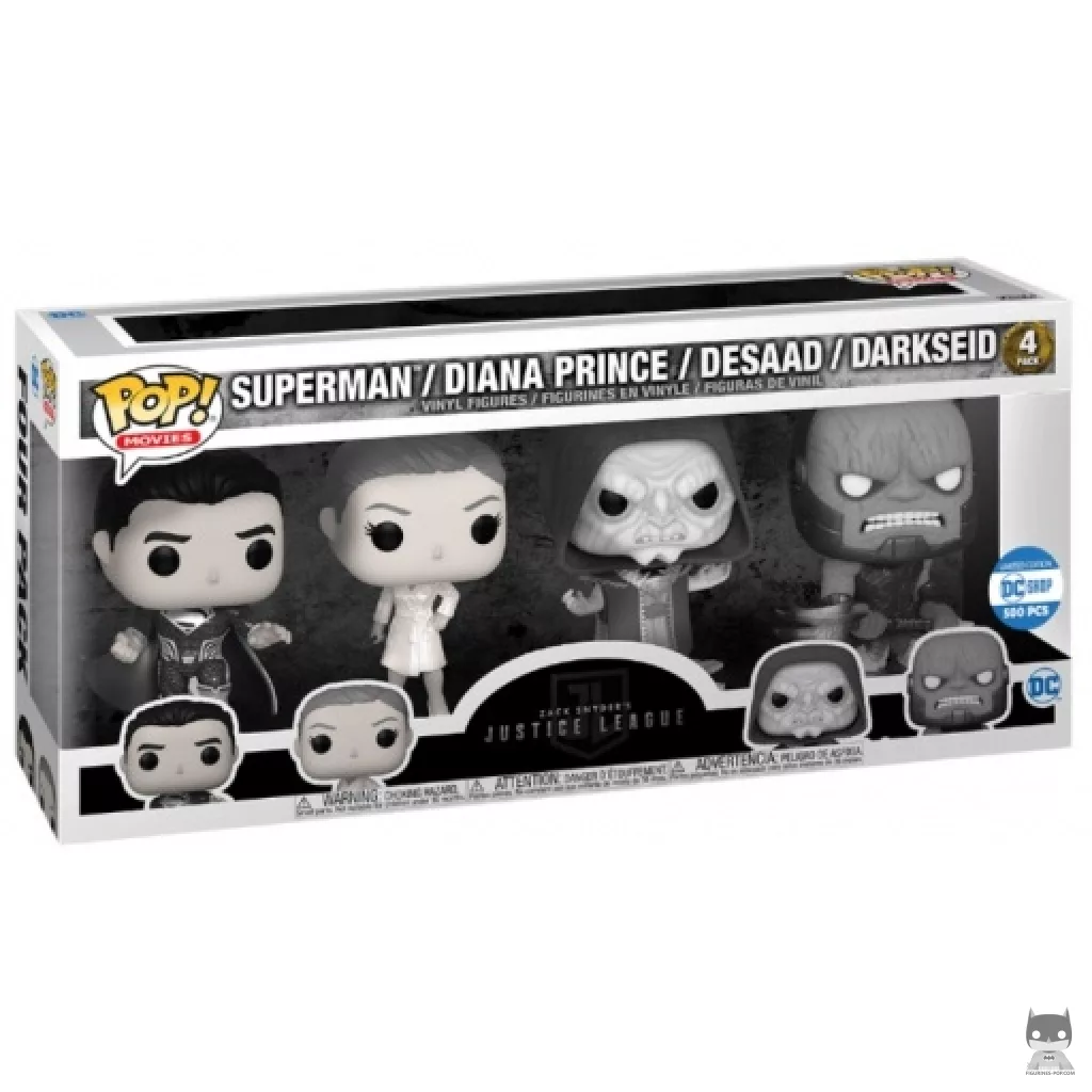 Figurine Funko POP Superman, Diana Prince, Desaad & Darkseid avec boîte