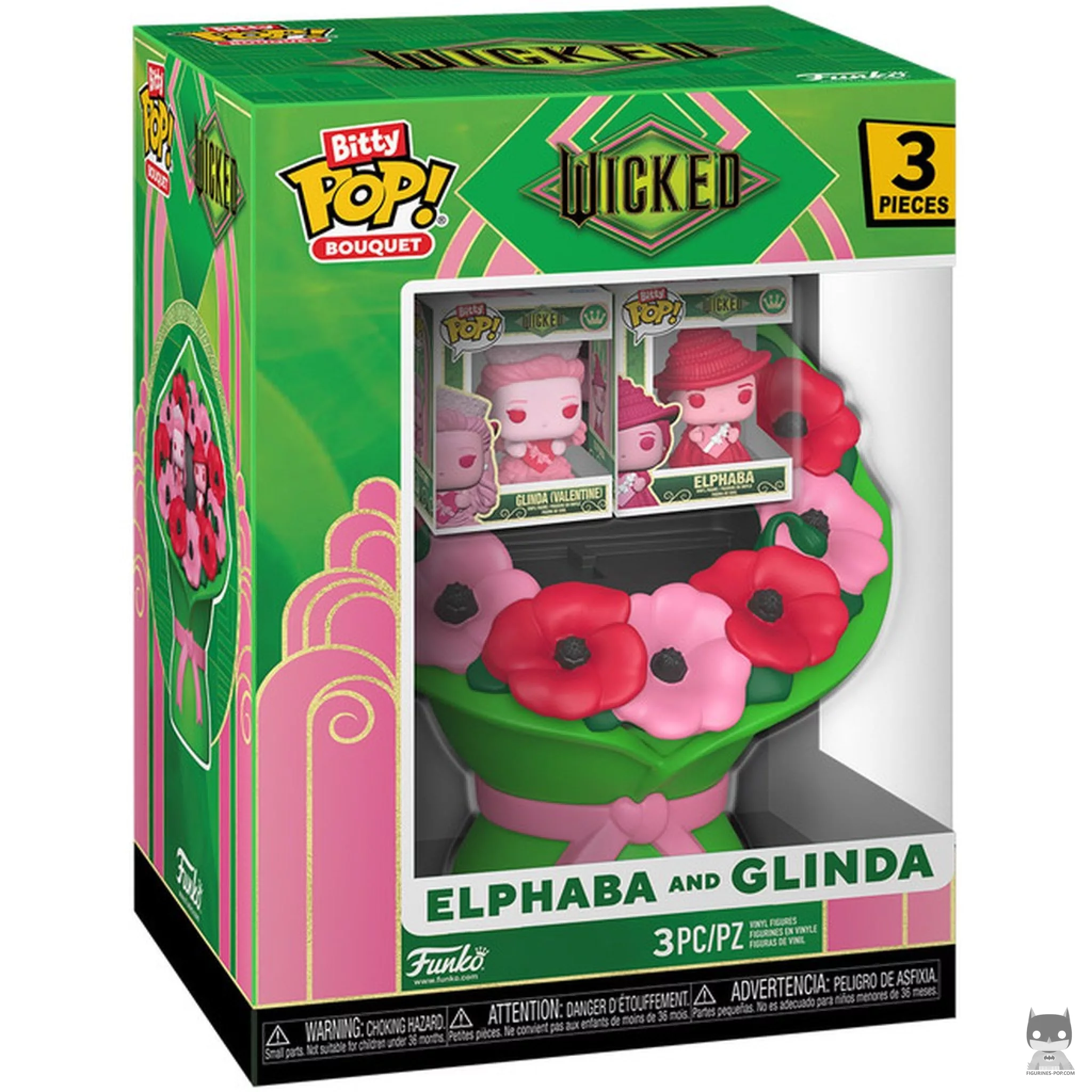 Figurine Funko POP Elphaba & Glinda Bouquet (Saint-Valentin) avec boîte