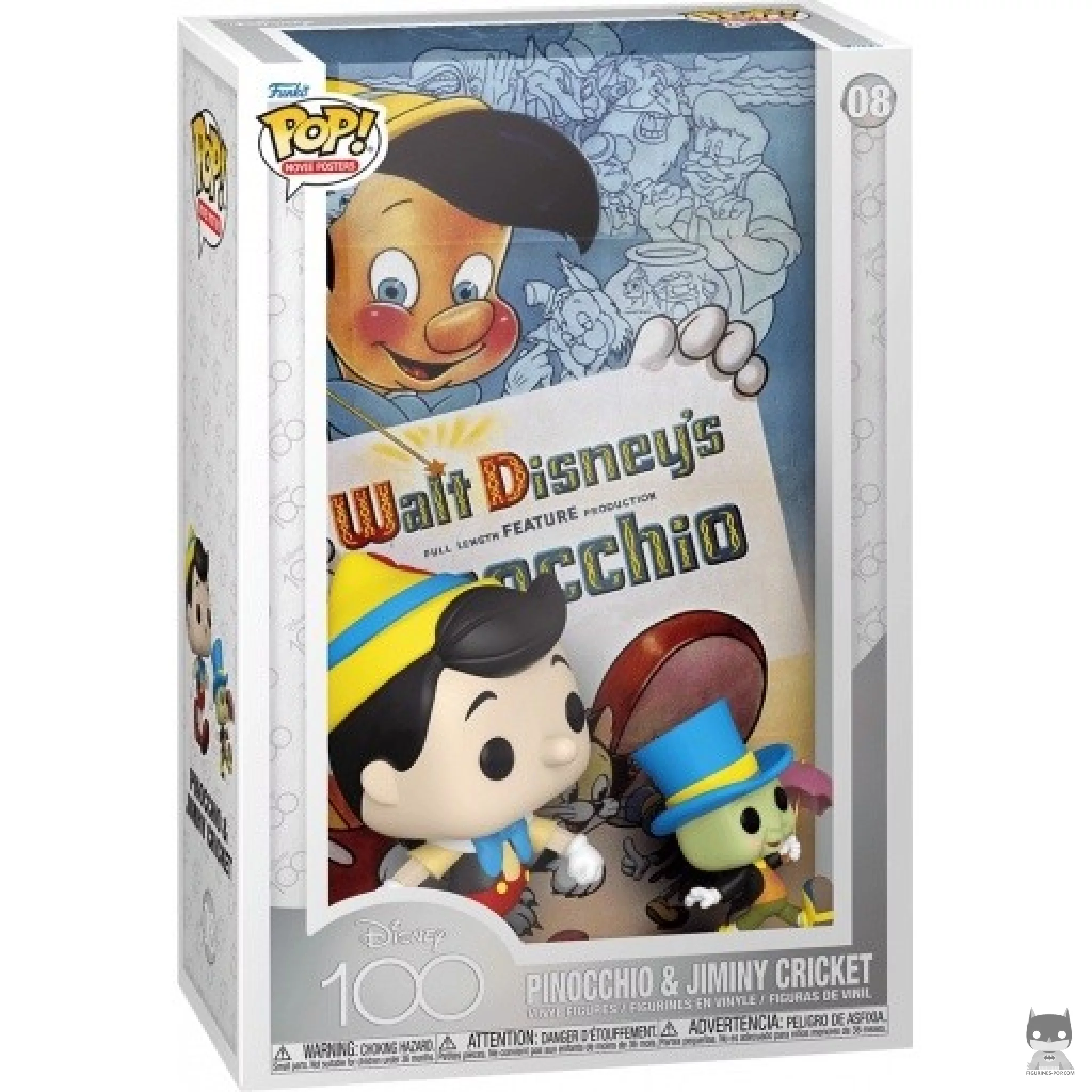 Figurine Funko POP Pinocchio & Jiminy Cricket avec boîte
