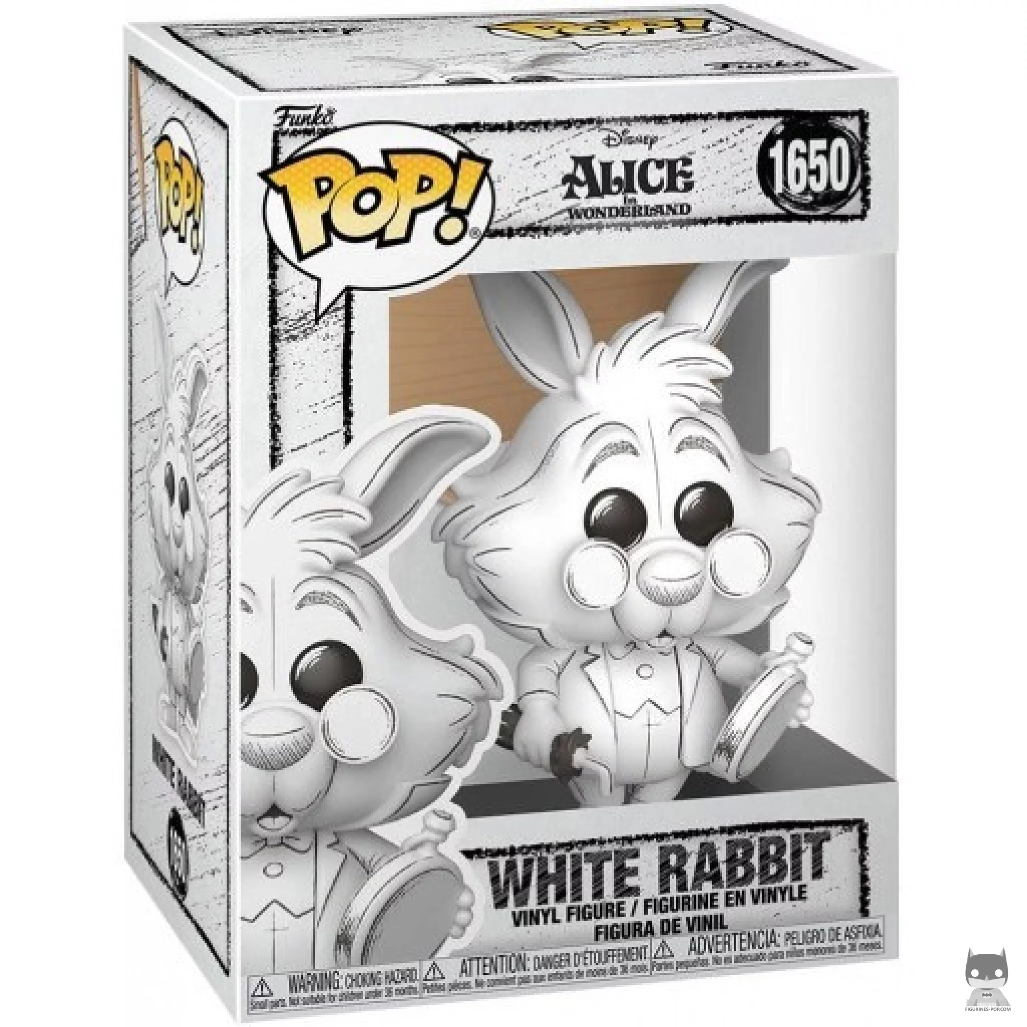 Figurine Funko POP Lapin Blanc (Esquisse) avec boîte