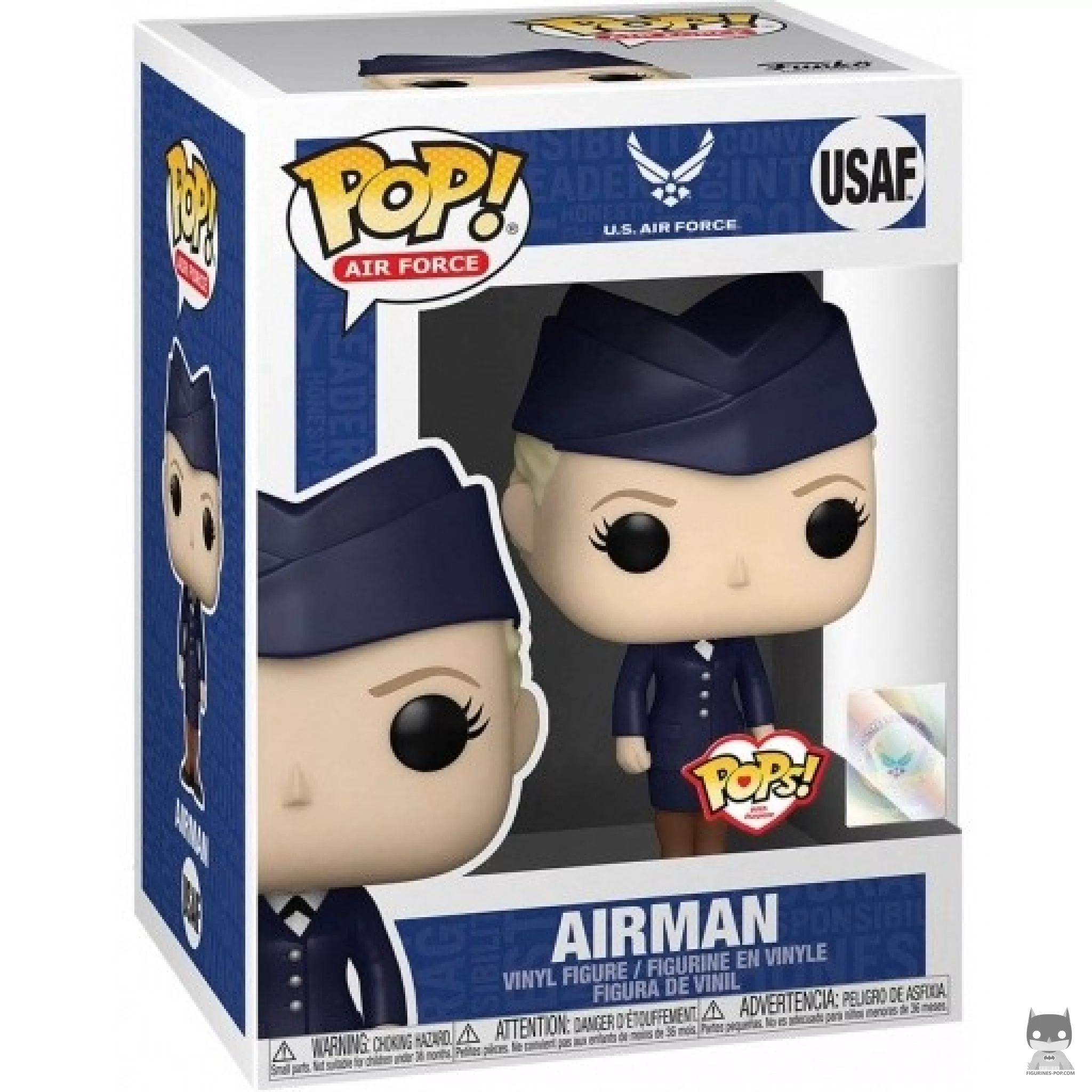 Figurine Funko POP Avaiateur Air Force Femme (Caucasien) avec boîte