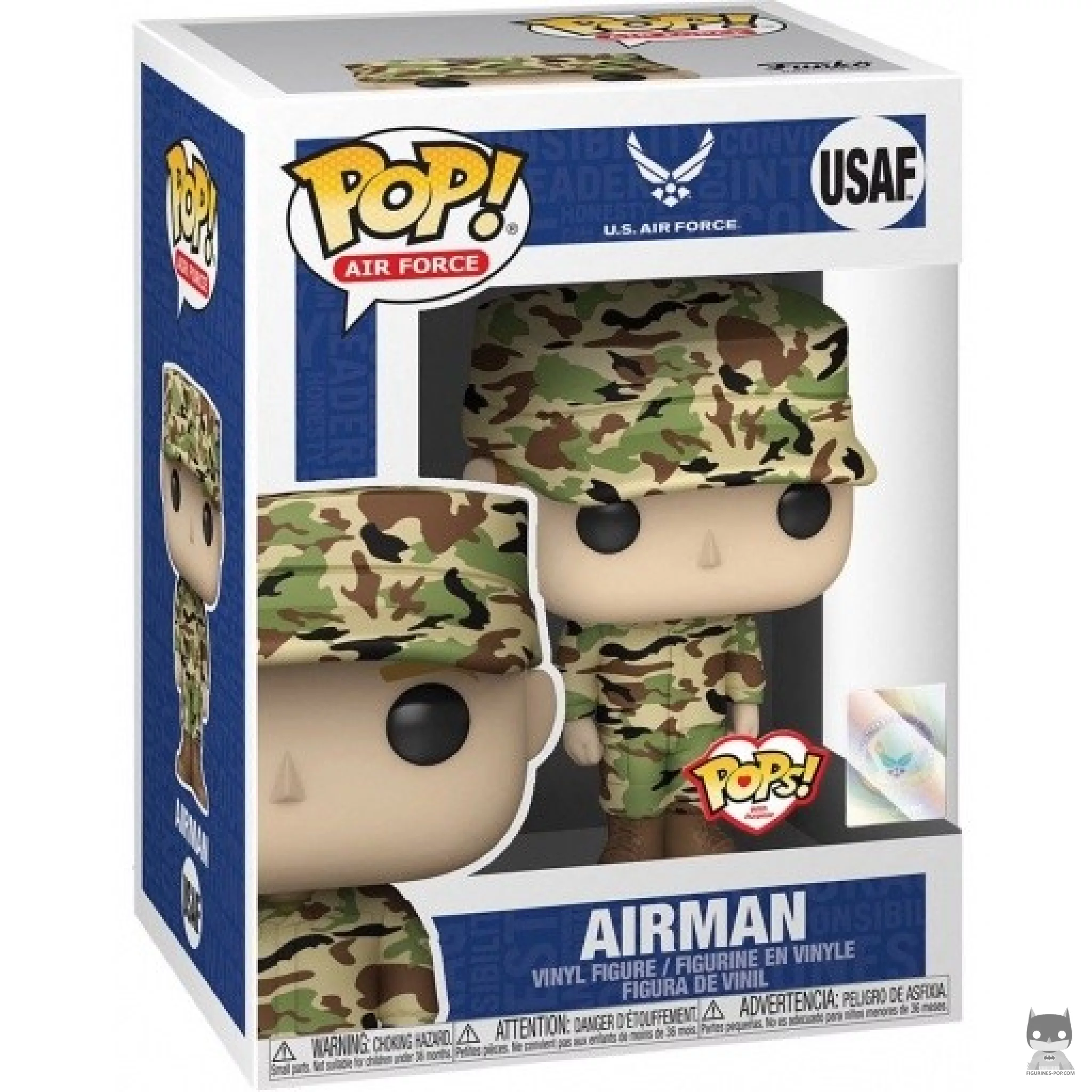 Figurine Funko POP Avaiateur Air Force Homme (Caucasien) avec boîte