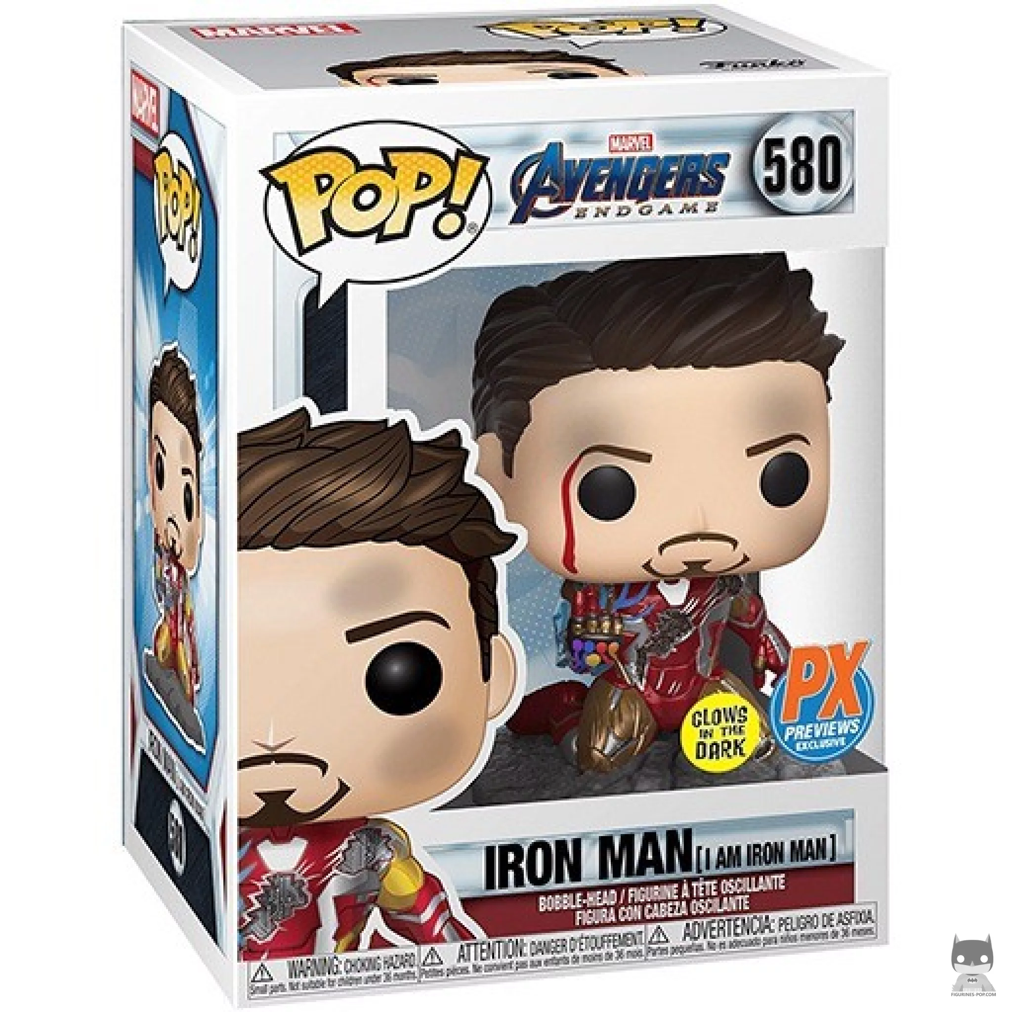 Figurine Funko POP Iron Man (I Am Iron Man) (Metallic) avec boîte
