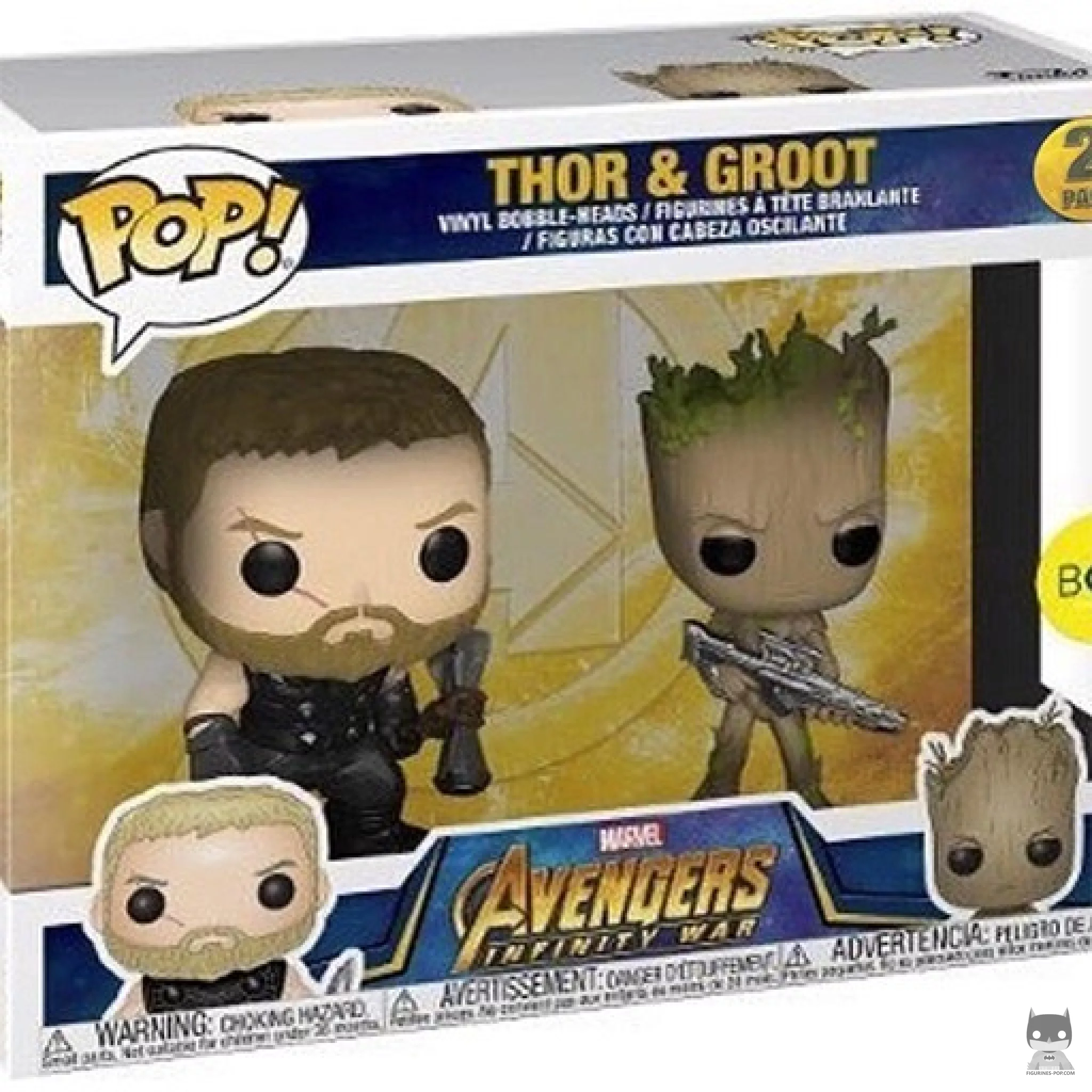 Figurine Funko POP Thor & Groot avec boîte