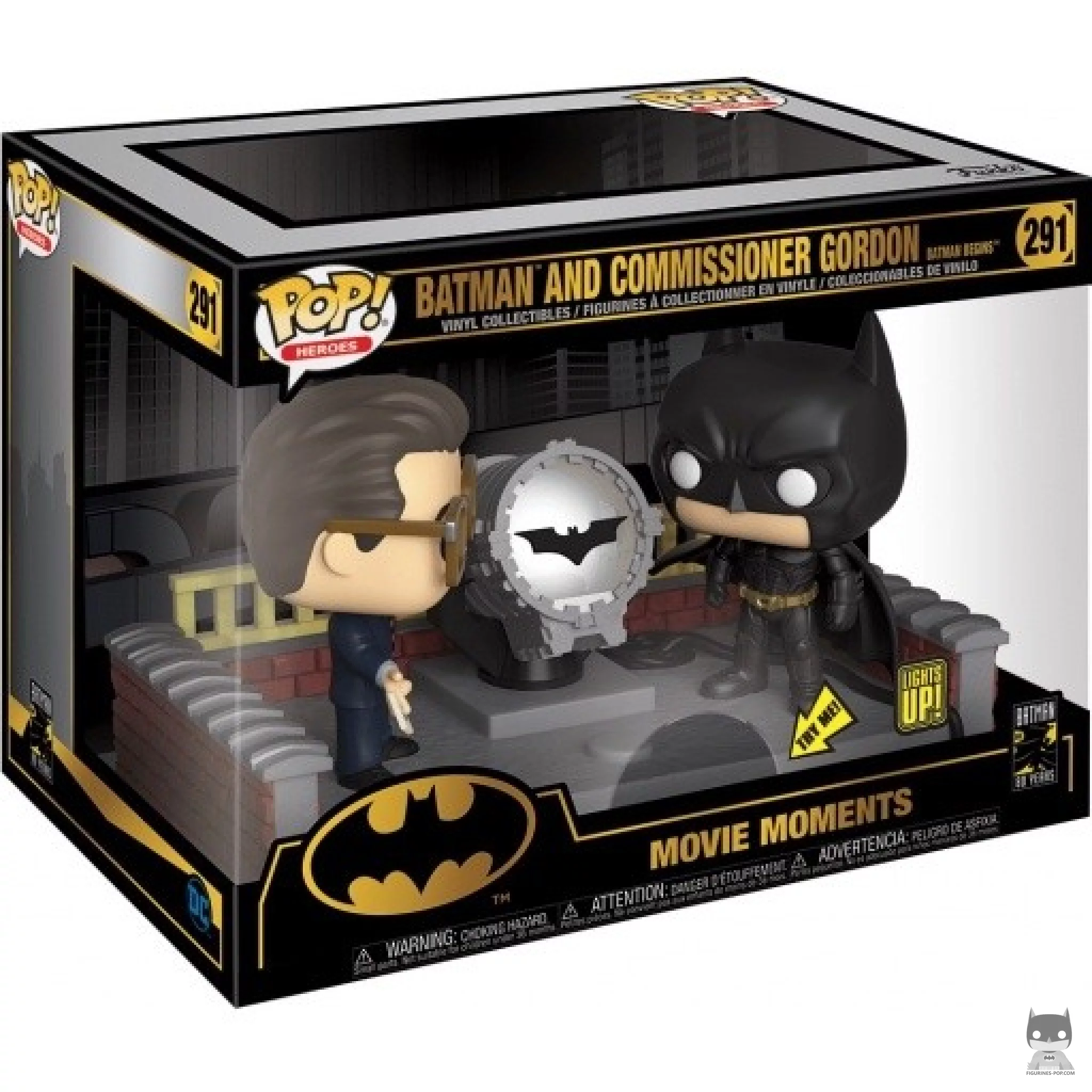 Figurine Funko POP Batman et Commissaire Gordon avec boîte