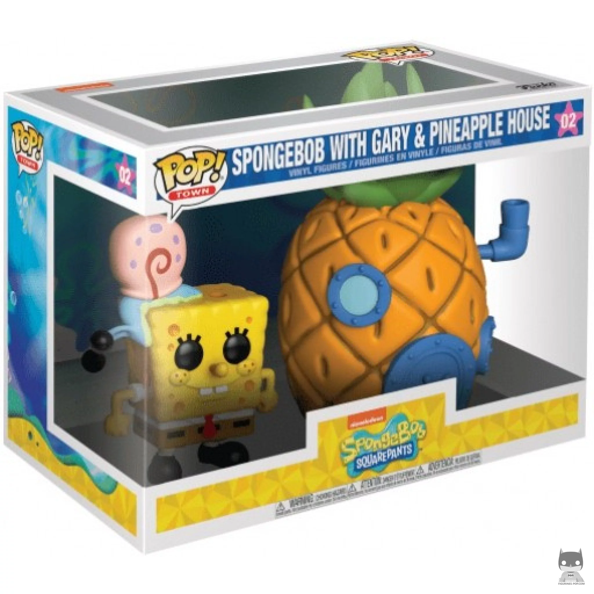 Figurine Funko POP Bob l'Eponge avec Gary & Maison Ananas avec boîte