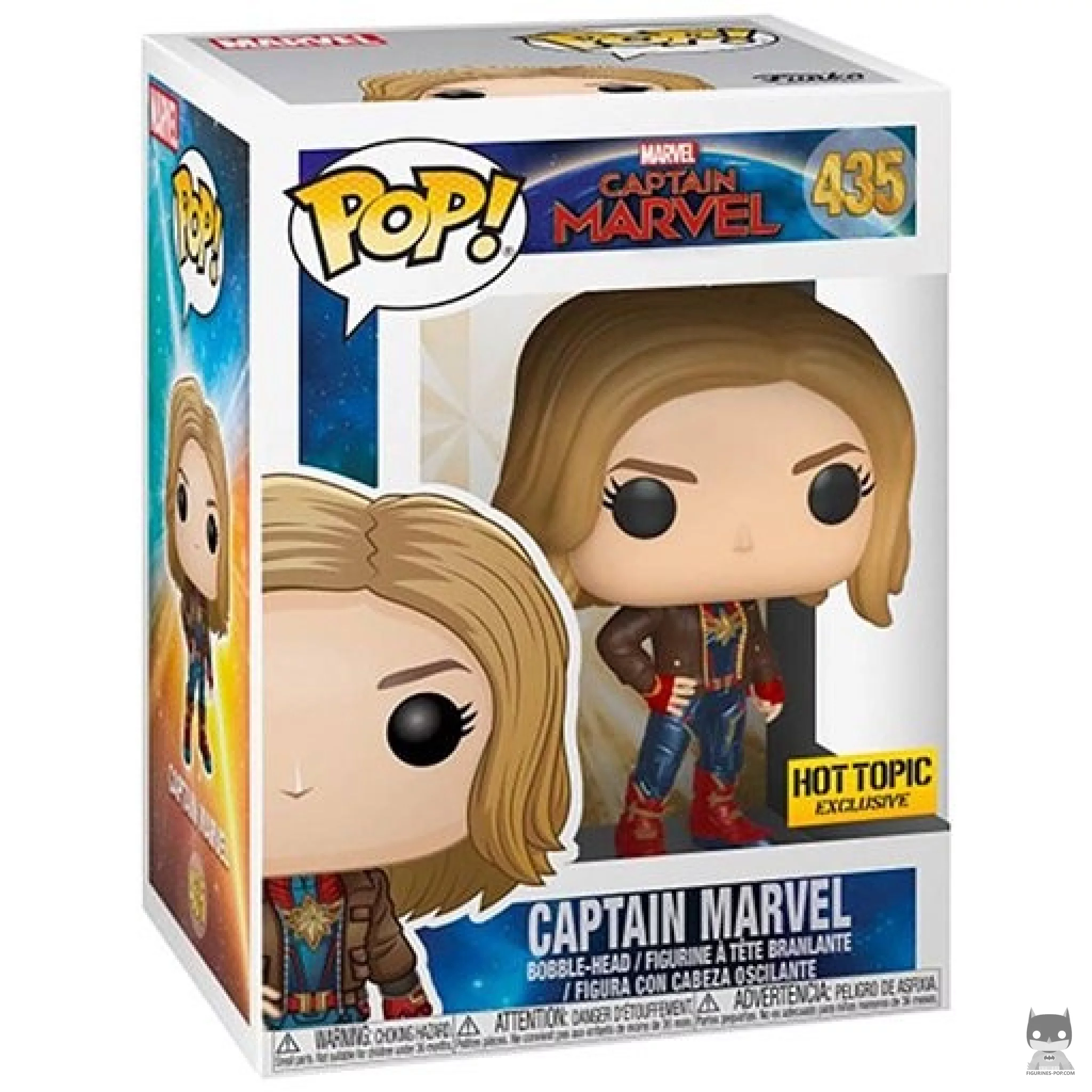 Figurine Funko POP Captain Marvel (Veste marron) avec boîte