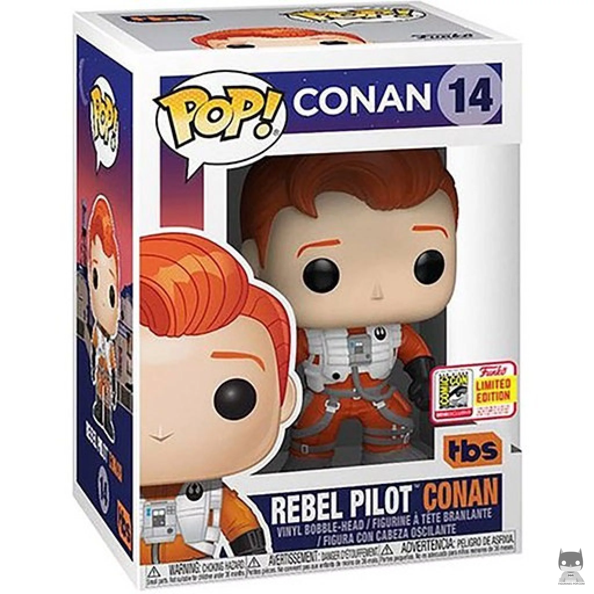 Figurine Funko POP Conan O'Brien en Pilote Rebelle avec boîte