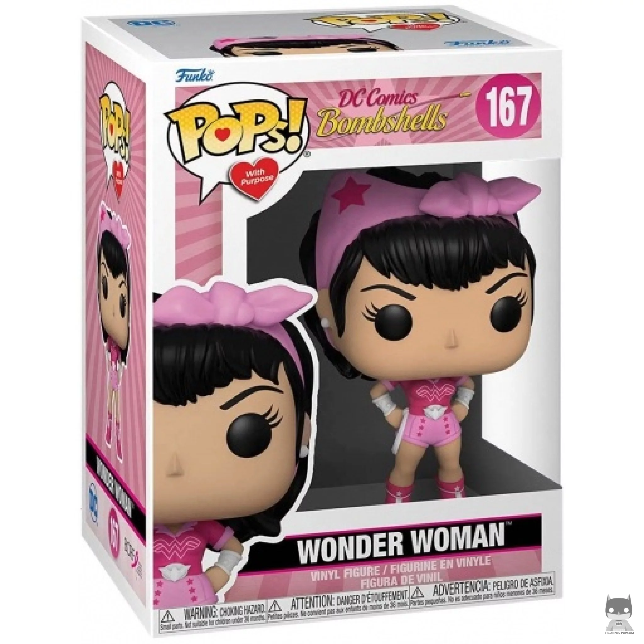 Figurine Funko POP Wonder Woman (Cancer du Sein) avec boîte