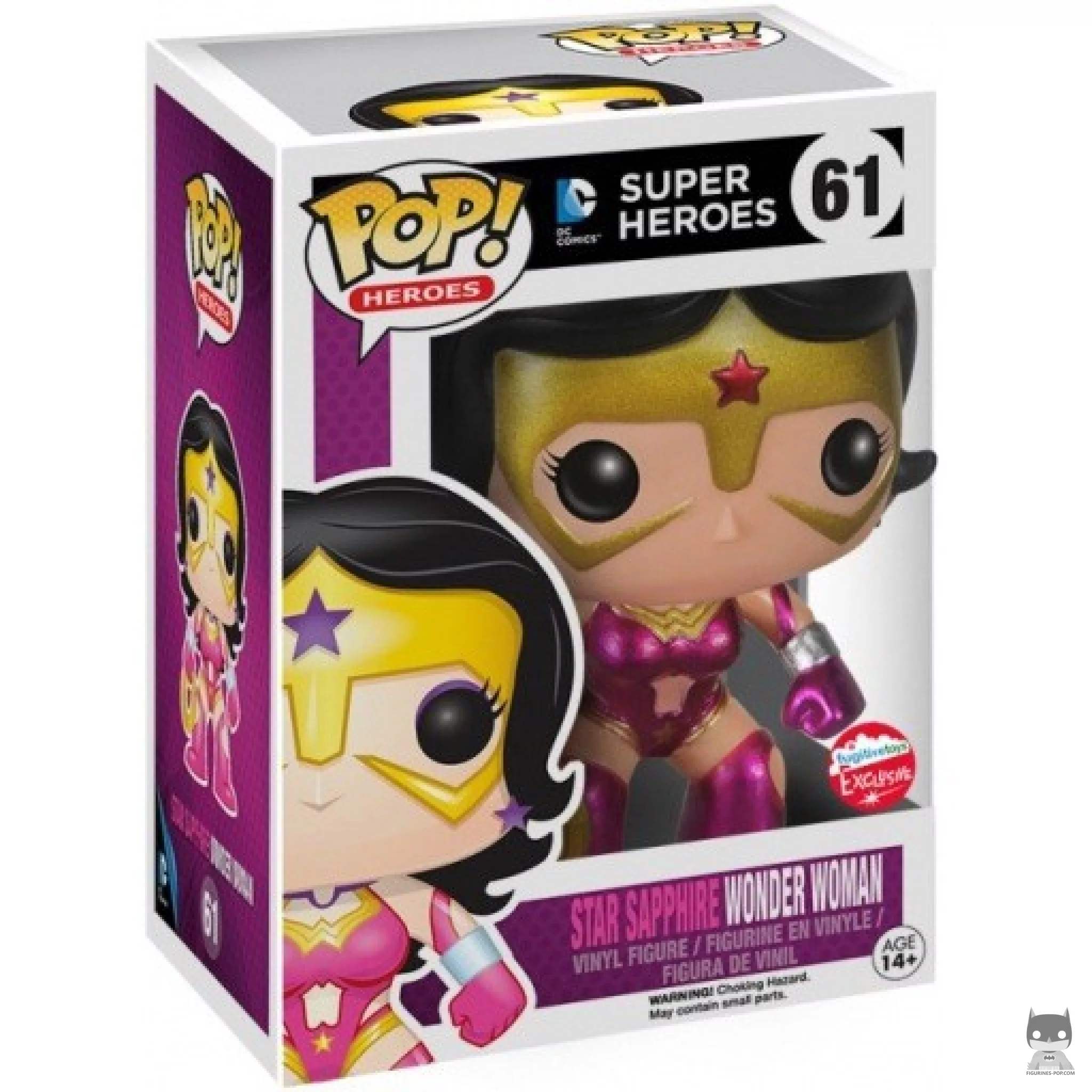 Figurine Funko POP Wonder Woman en Star Sapphire (Metallic) avec boîte