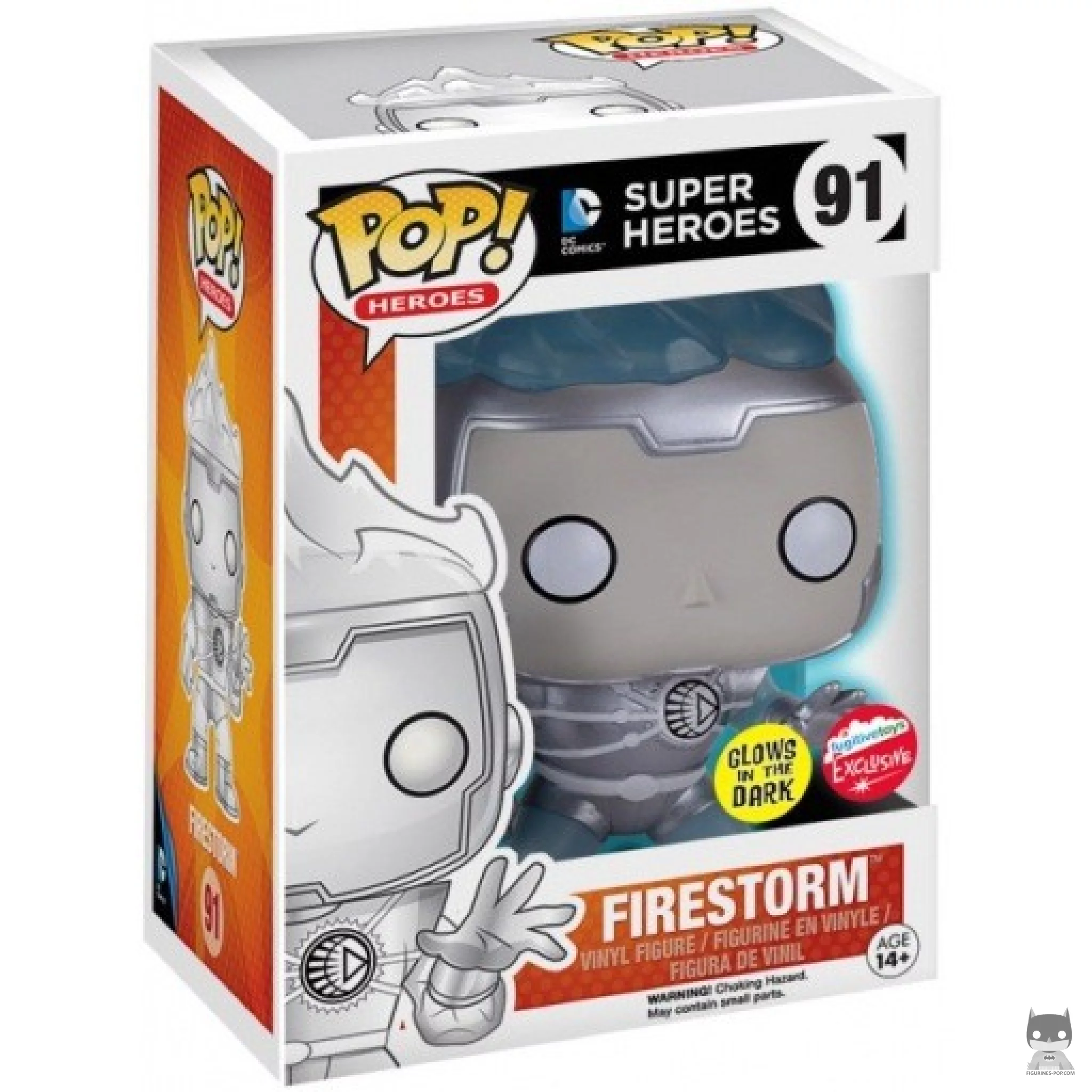 Figurine Funko POP White Lantern Firestorm (Glow in the Dark) avec boîte