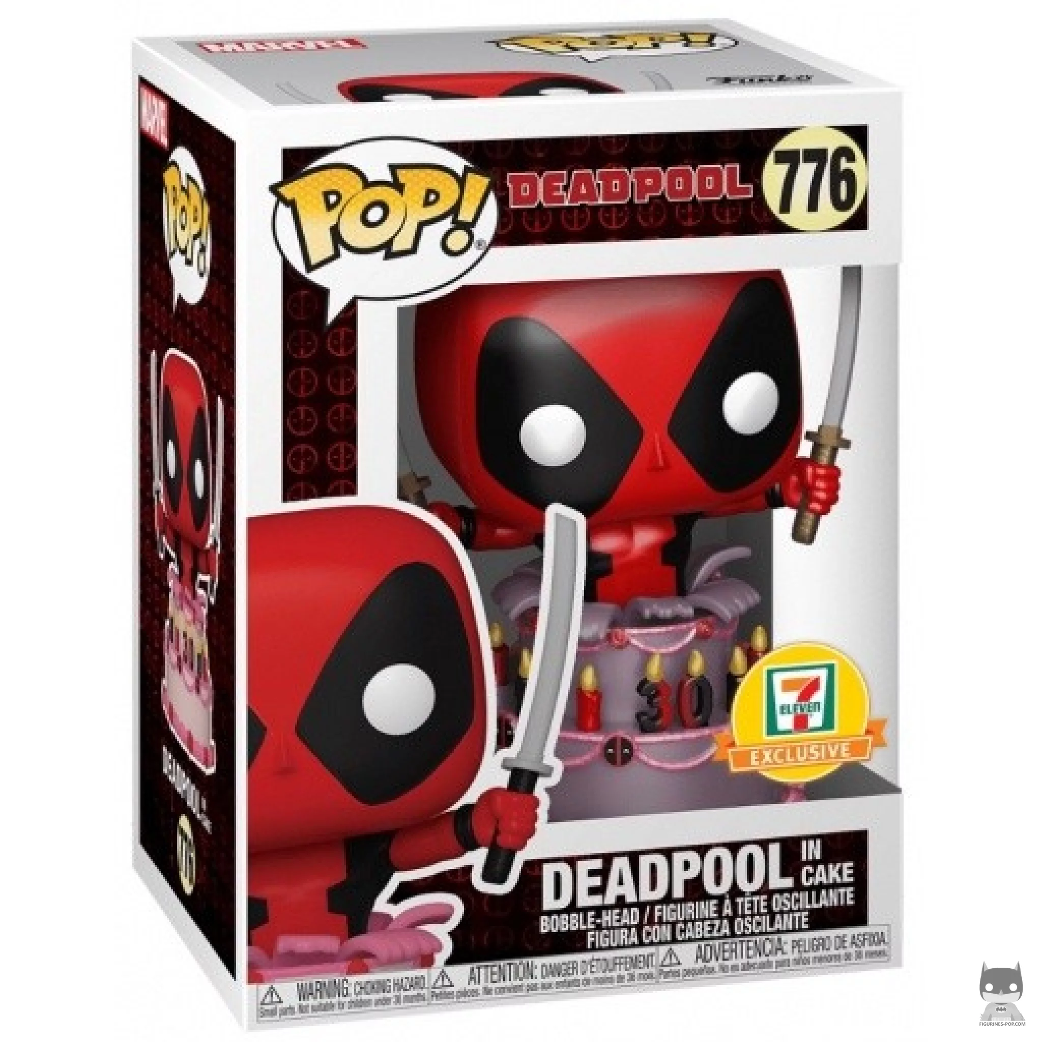 Figurine Funko POP Deadpool dans Gâteau (Metallic) avec boîte