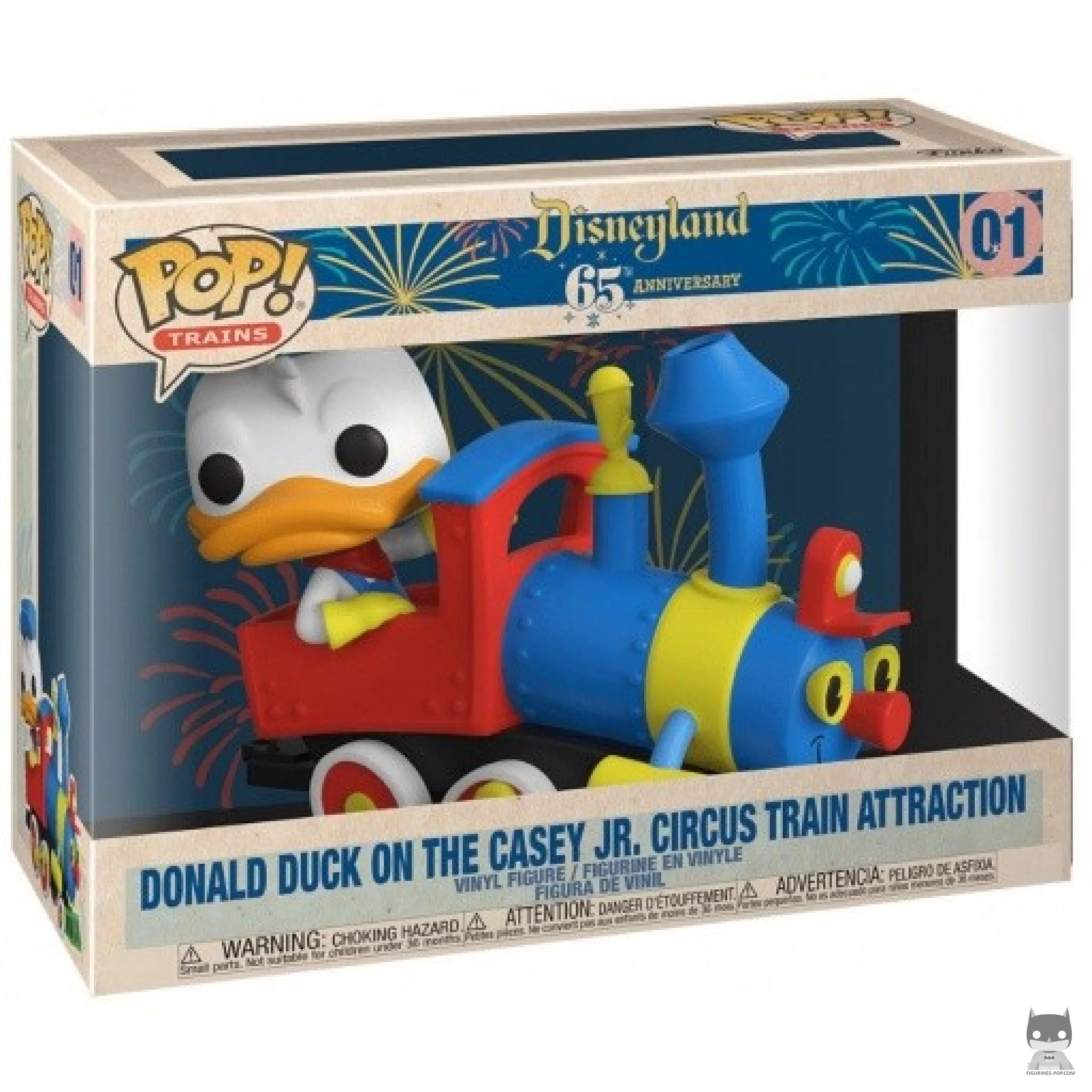 Figurine Funko POP Donald Duck dans le train du Cirque Casey Jr. avec boîte