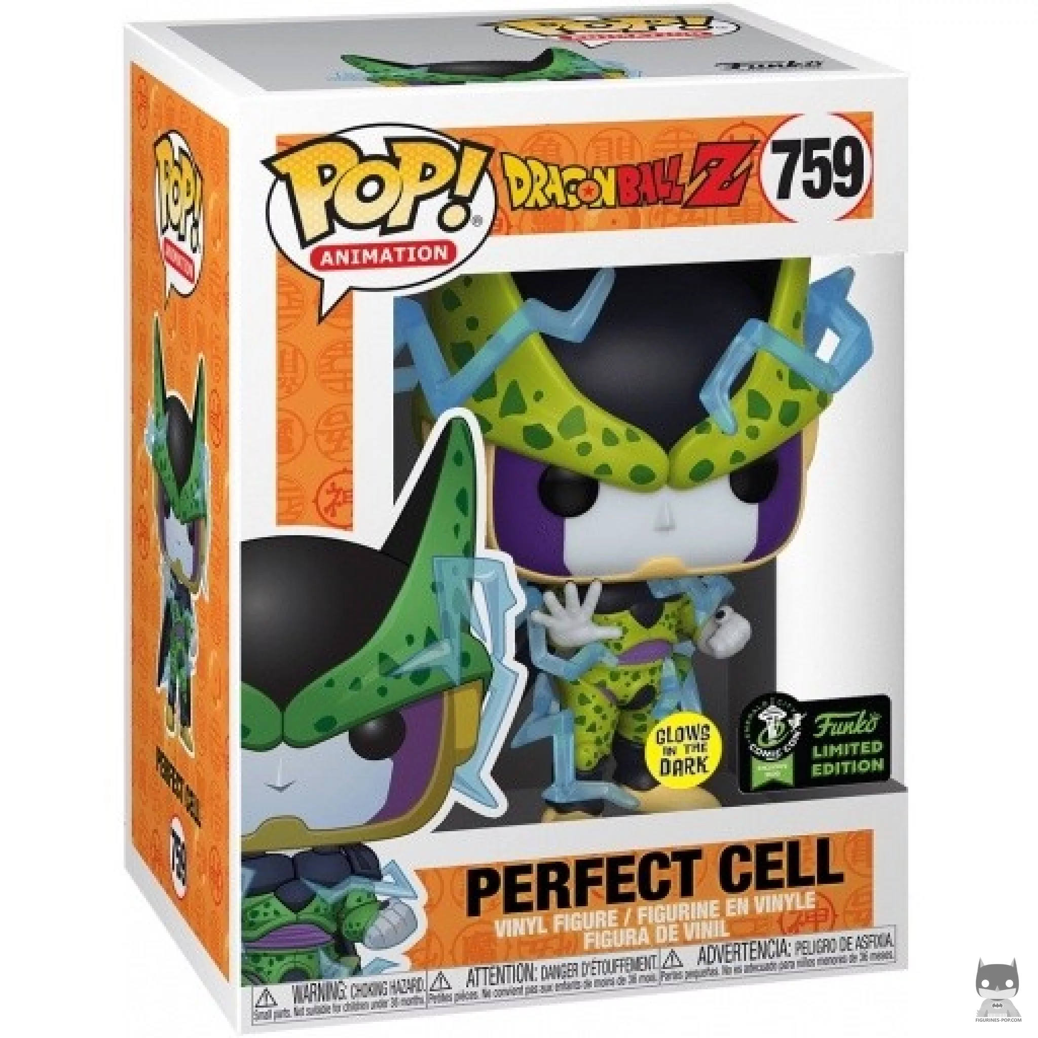 Figurine Funko POP Perfect Cell (Glow in the Dark) avec boîte