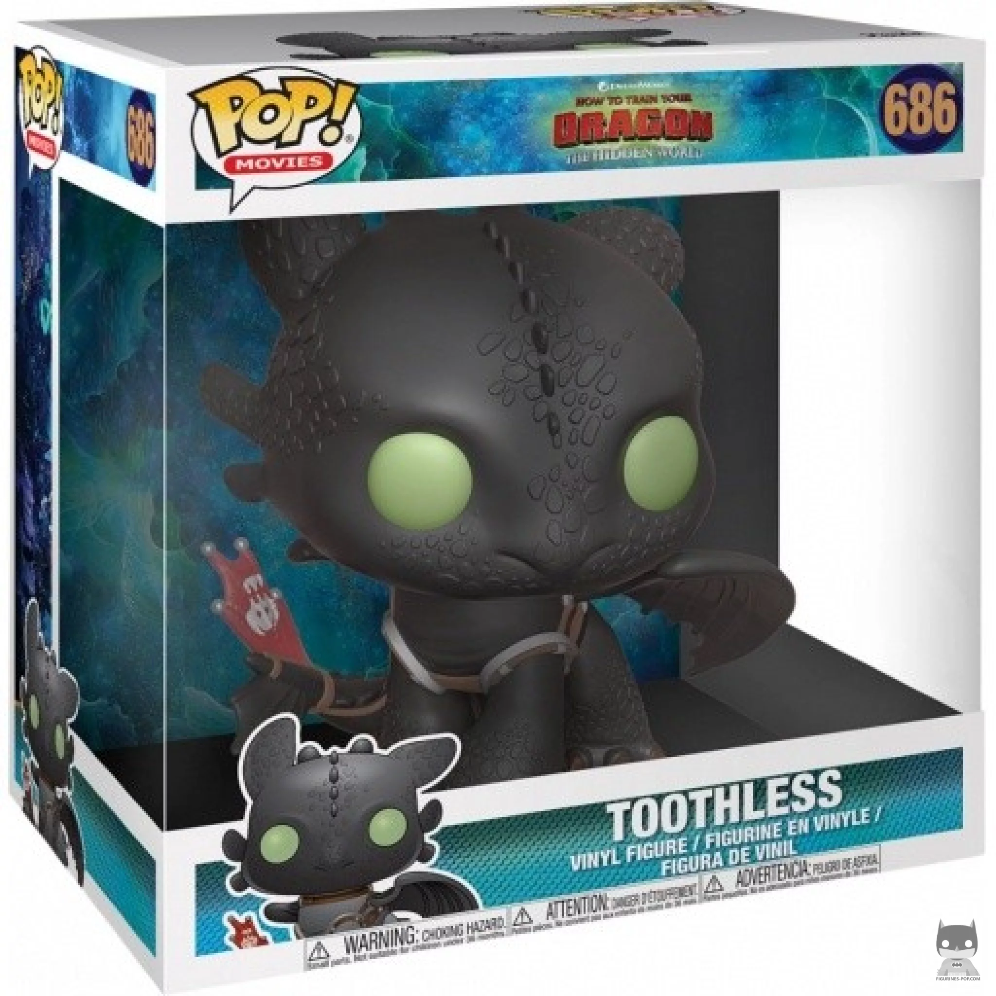 Figurine Funko POP Krokmou Le Monde Caché (Supersized) avec boîte