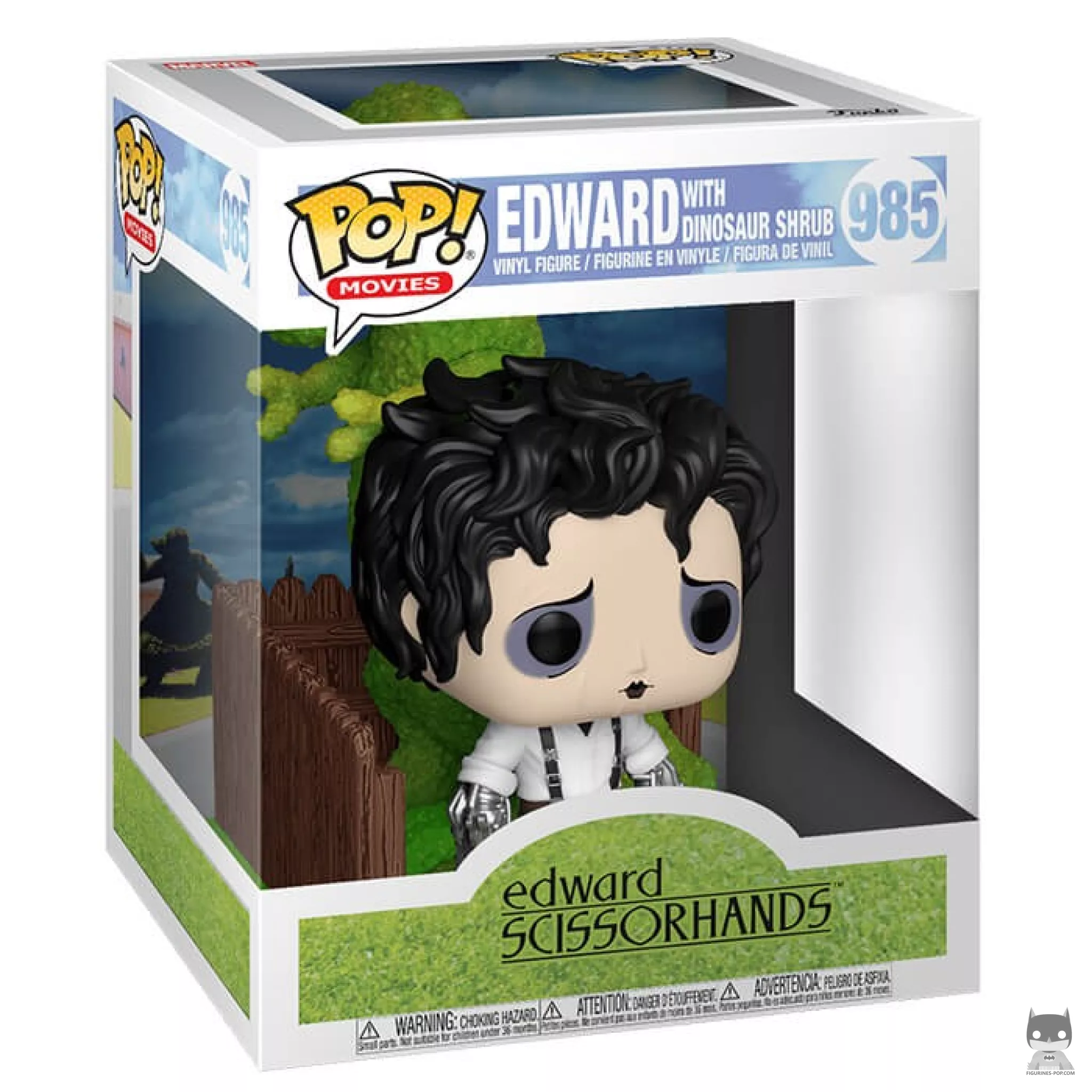 Figurine Funko POP Edward avec l'arbuste en dinosaure avec boîte