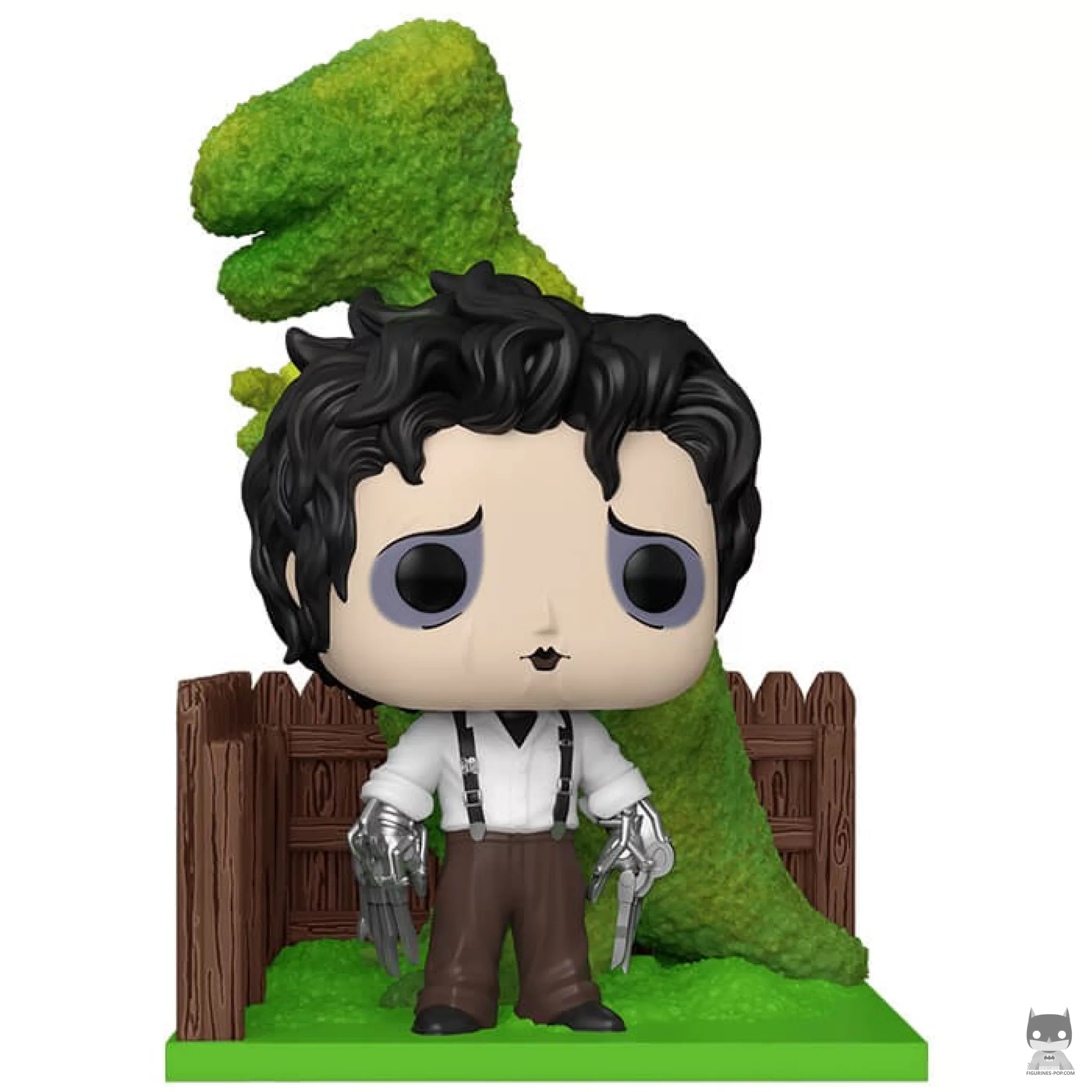 Figurine Funko POP Edward avec l'arbuste en dinosaure (Edward aux mains d'argent)