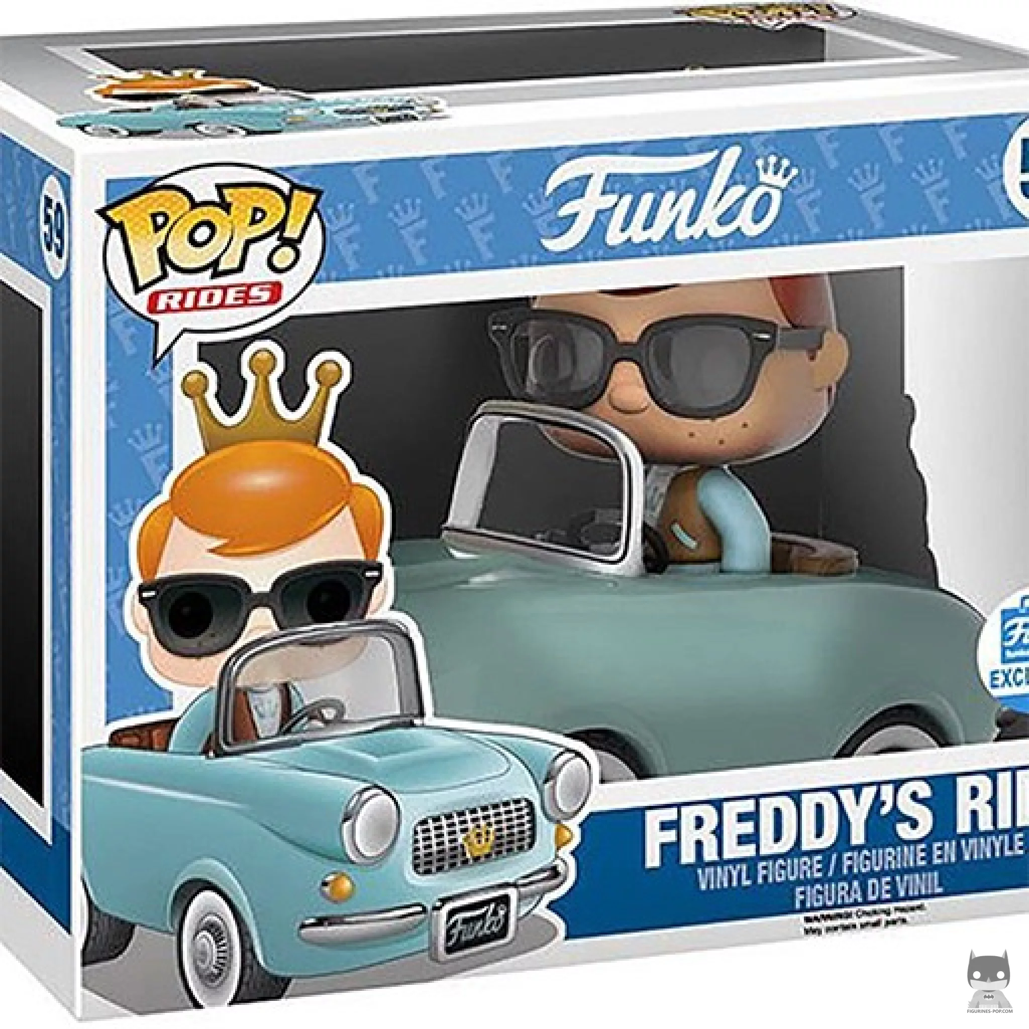 Figurine Funko POP Freddy Funko en voiture (Bleu) avec boîte