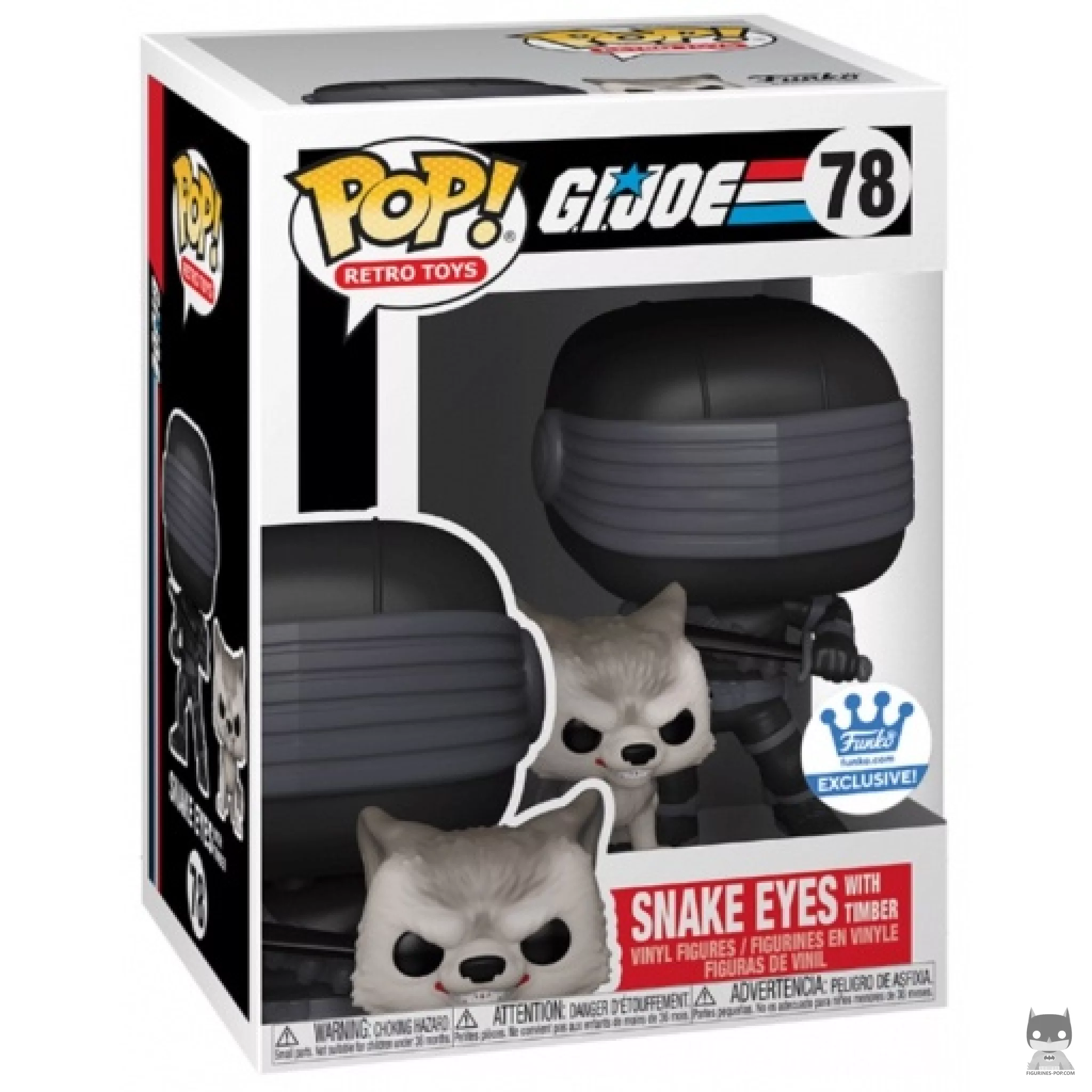 Figurine Funko POP Snake Eyes avec Timber avec boîte
