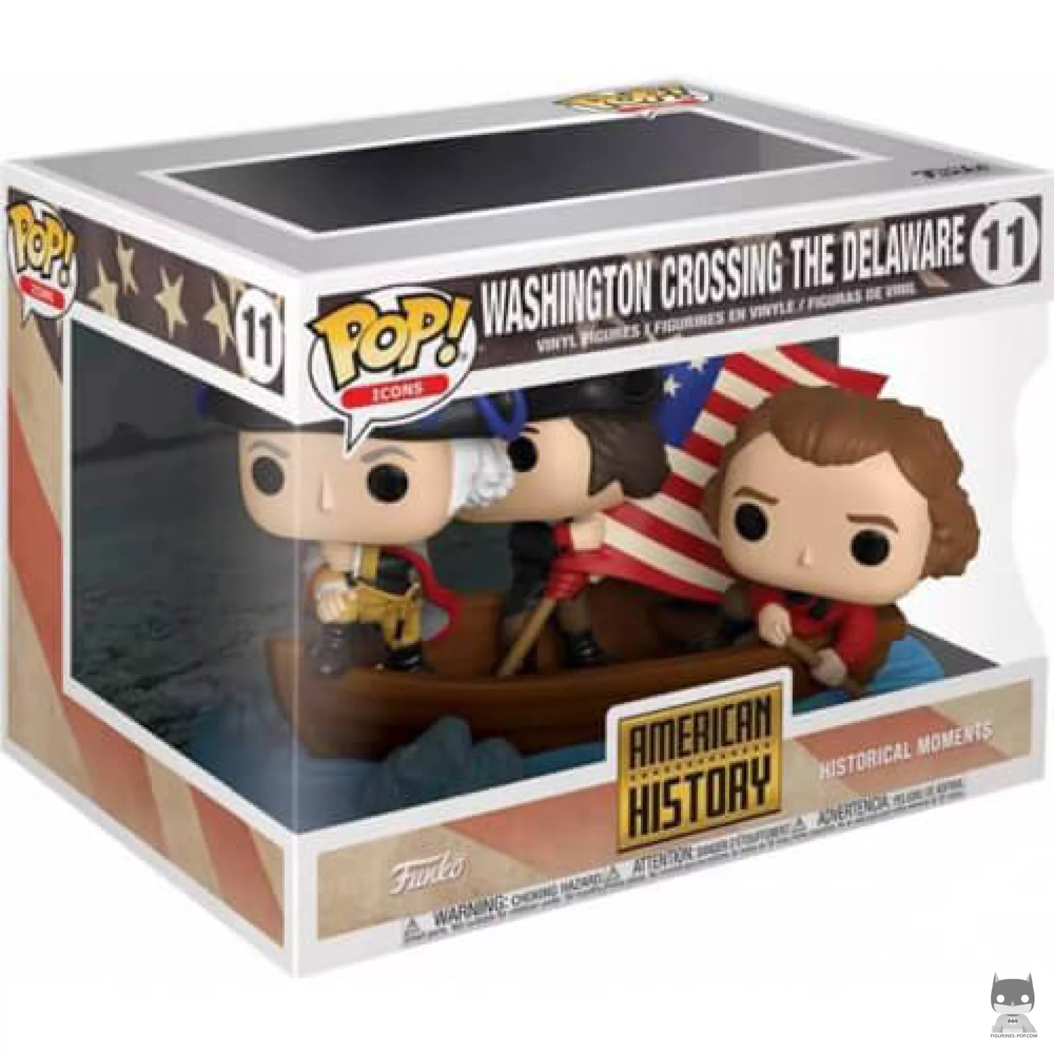 Figurine Funko POP Washington traversant le Delaware avec boîte