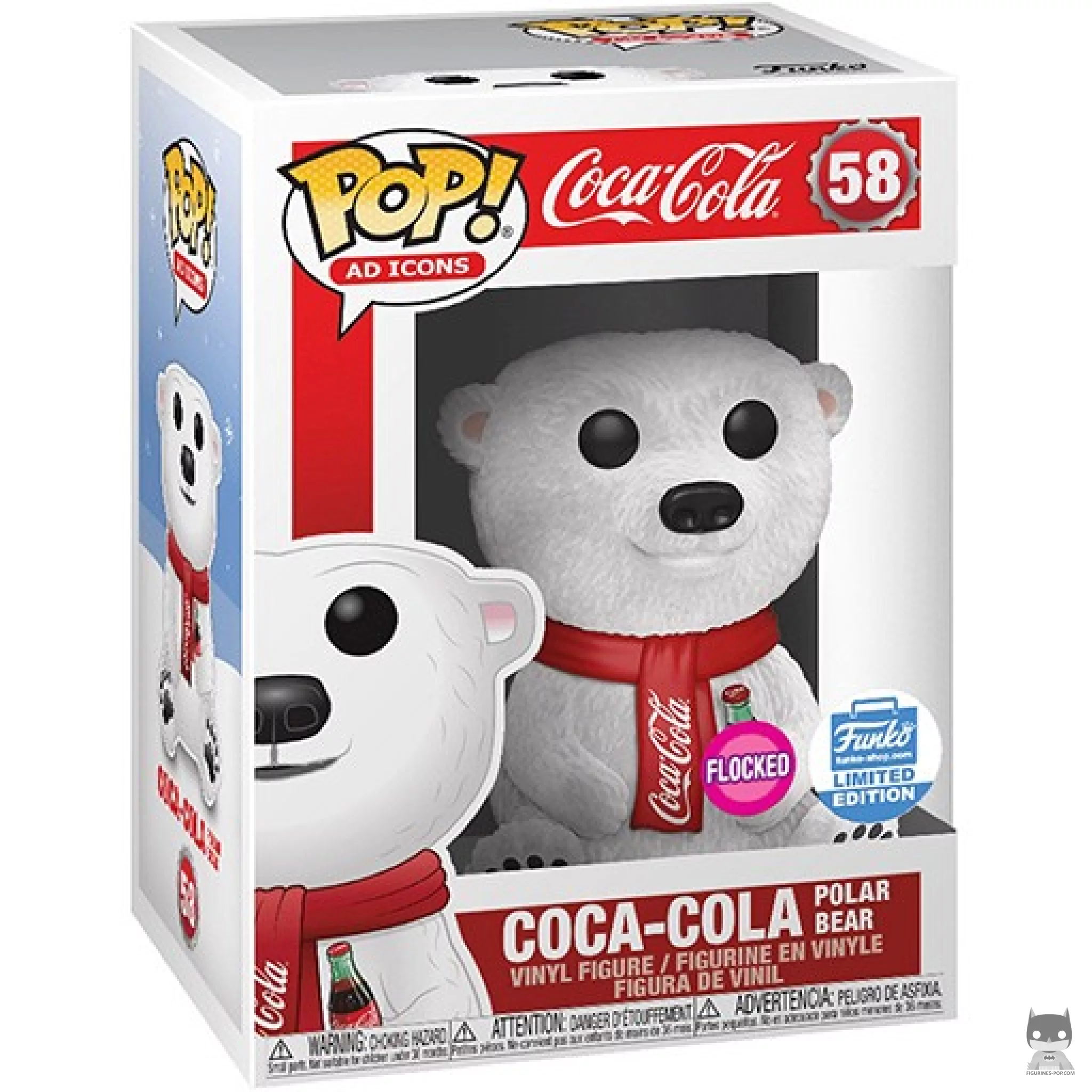 Figurine Funko POP Ours polaire Coca-Cola (Flocked) avec boîte