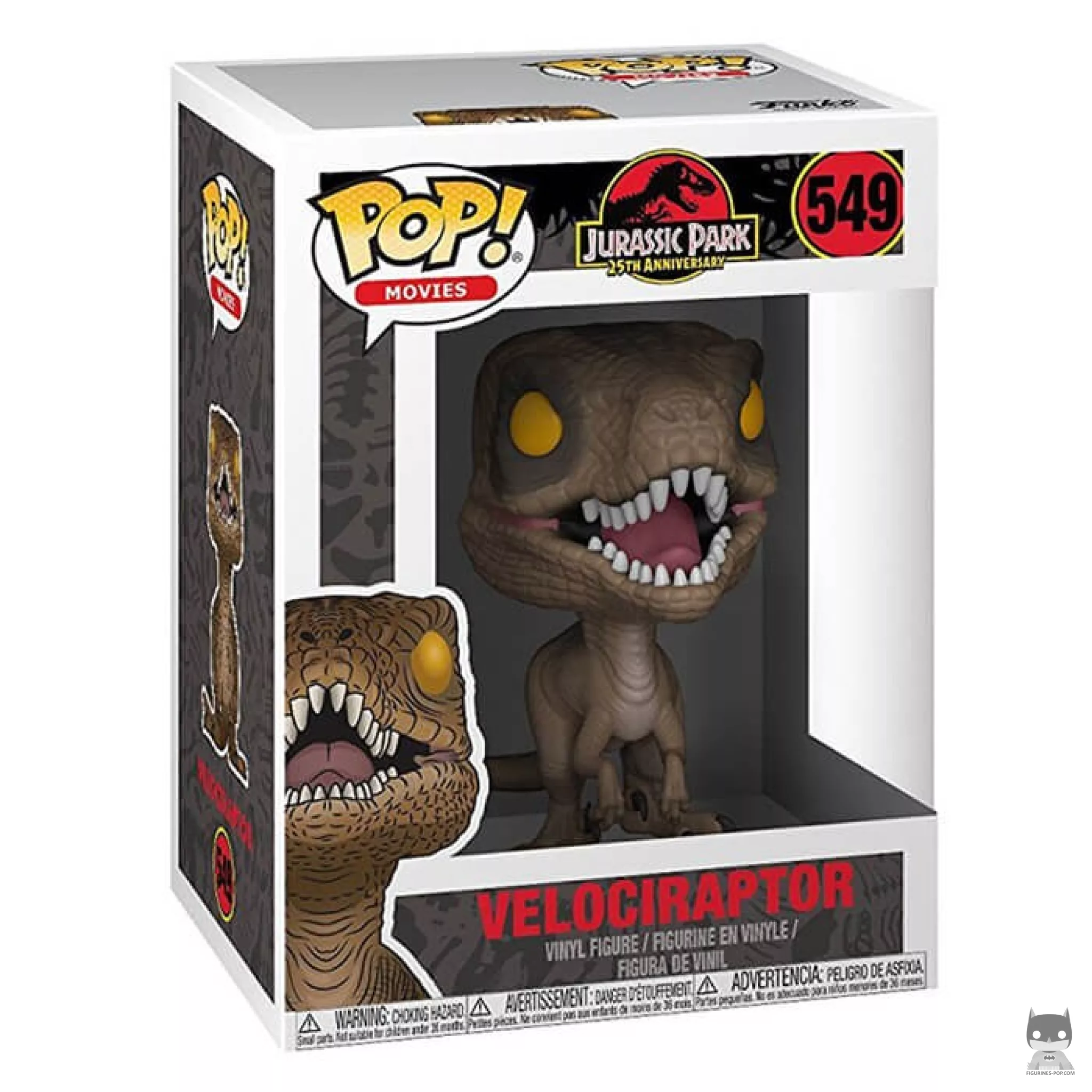 Figurine Funko POP Velociraptor avec boîte