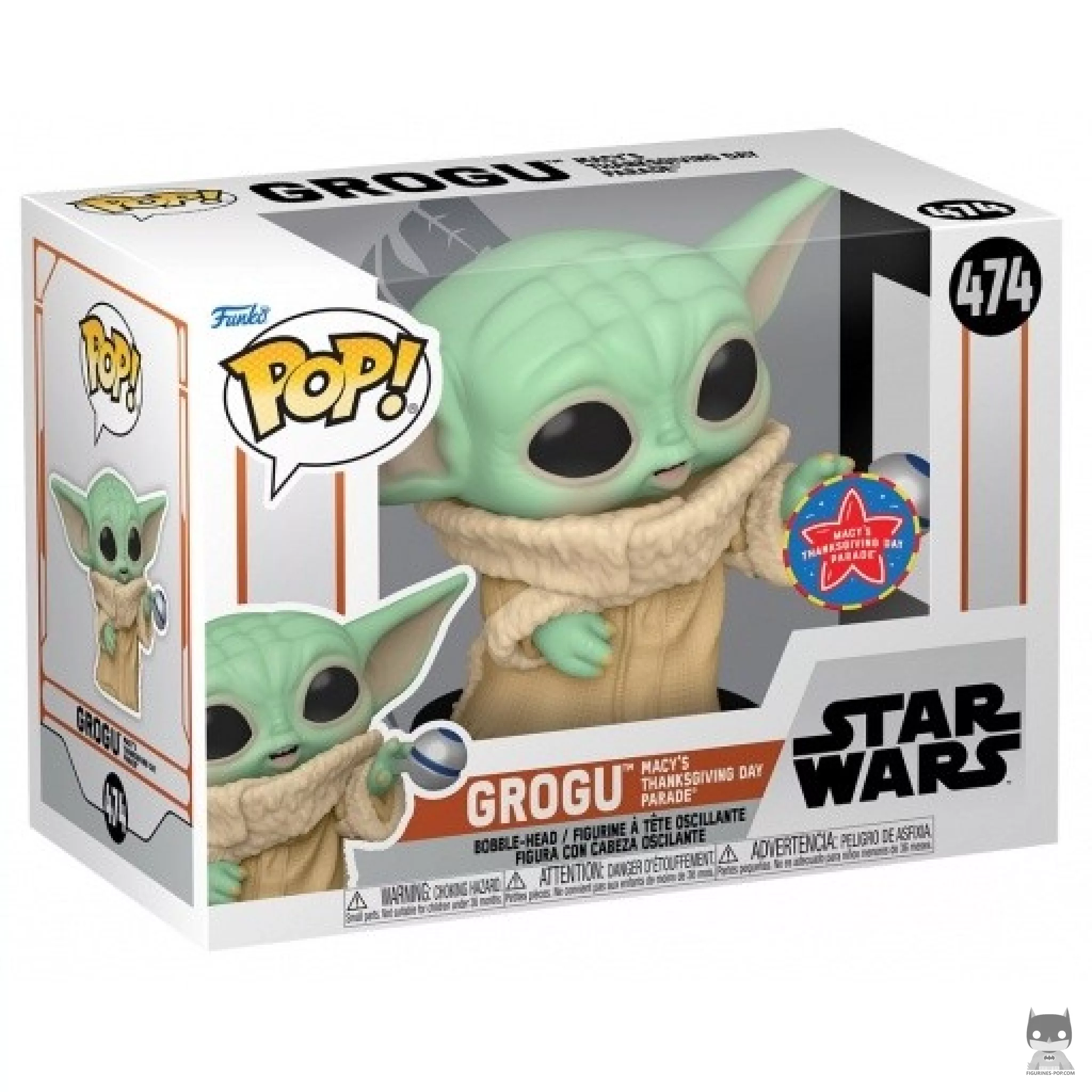 Figurine Funko POP Grogu Macy's (Thanksgiving Day Parade) avec boîte