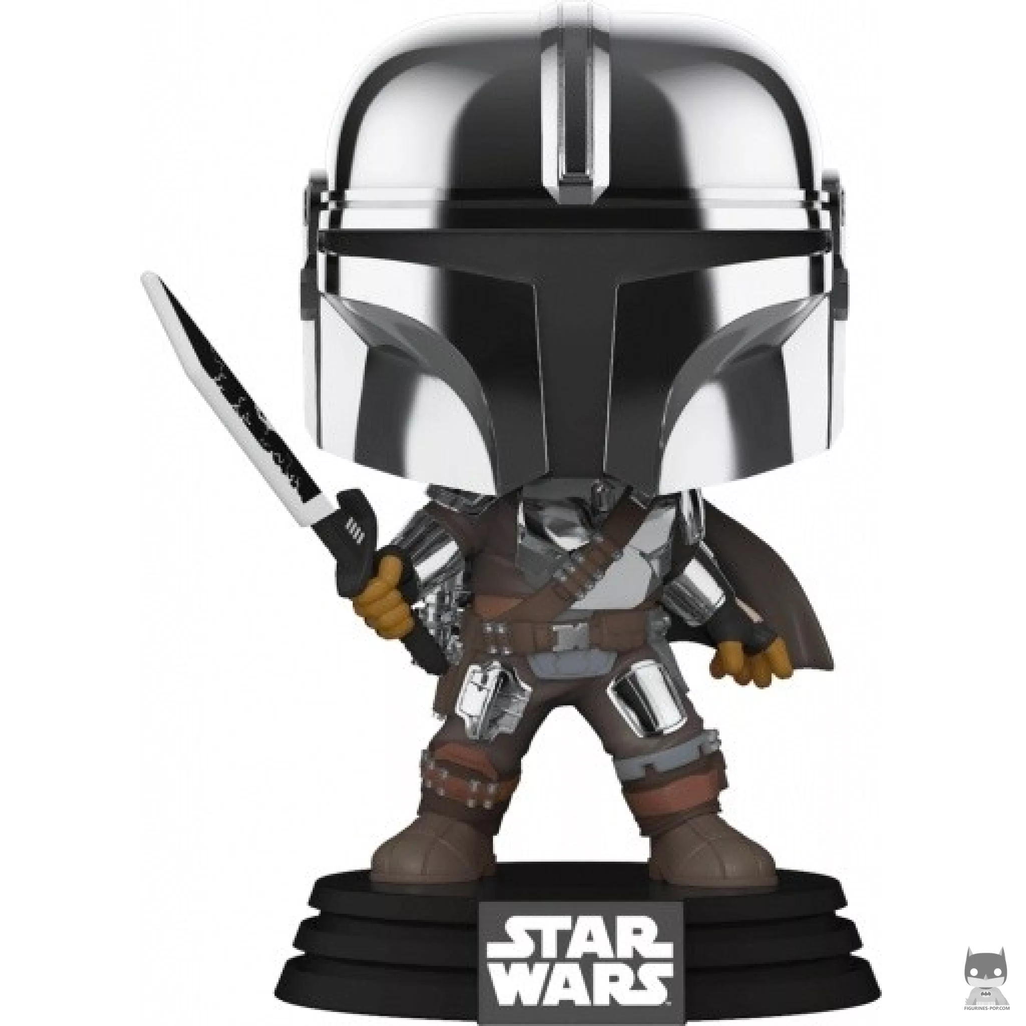 Figurine Funko POP Le Mandalorien avec Dark Saber (Glow in the Dark & Metallic) (Le Mandalorien (Star Wars))