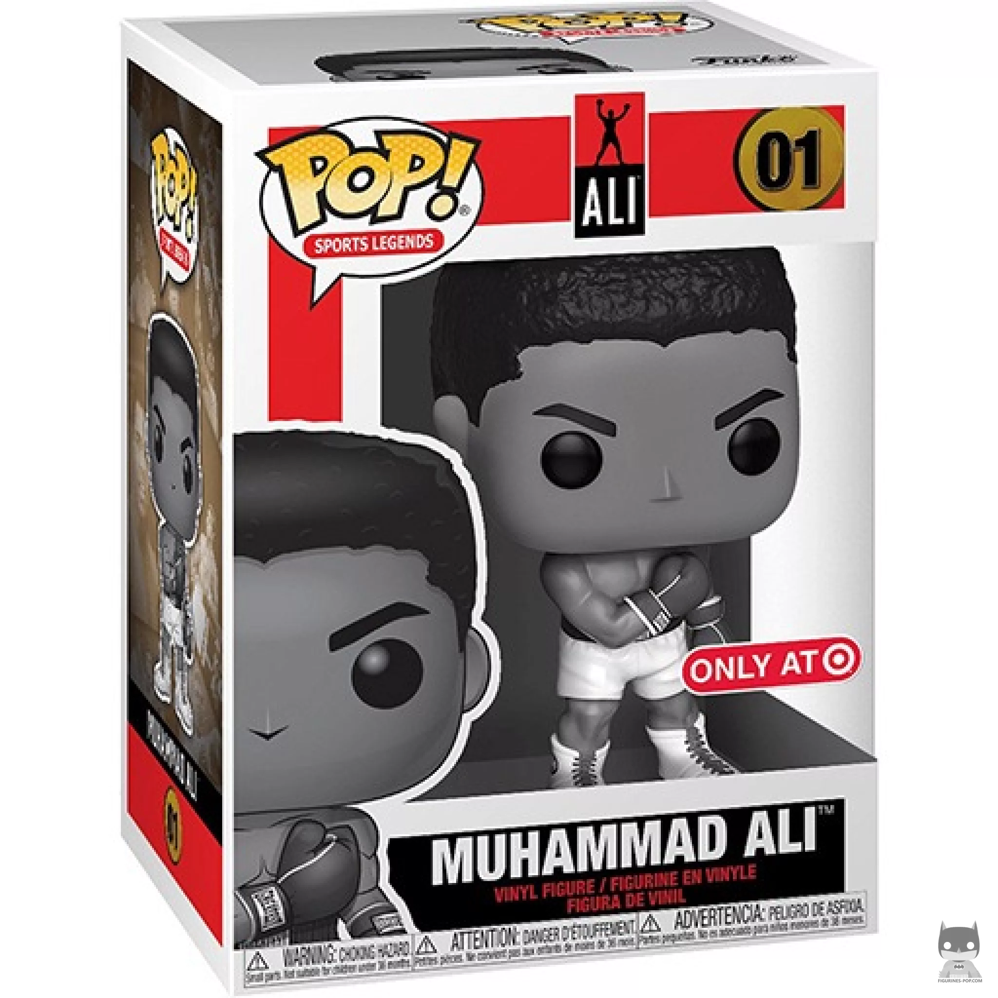 Figurine Funko POP Mohamed Ali (Noir & Blanc) avec boîte