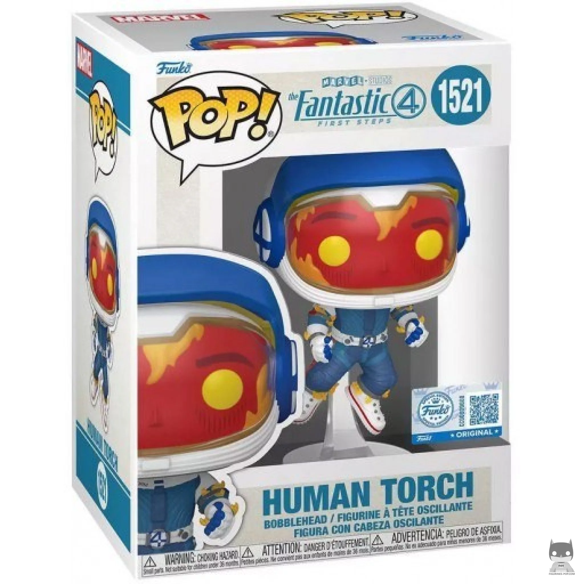Figurine Funko POP La Torche Humaine (Combinaison D'Astronaute) avec boîte