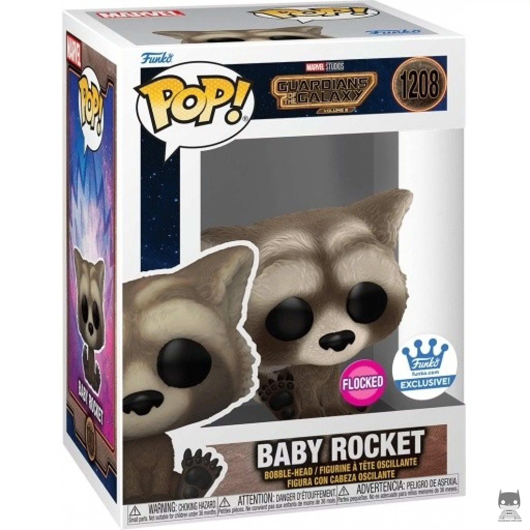 Figurine Funko POP Rocket Bébé (Flocked) avec boîte