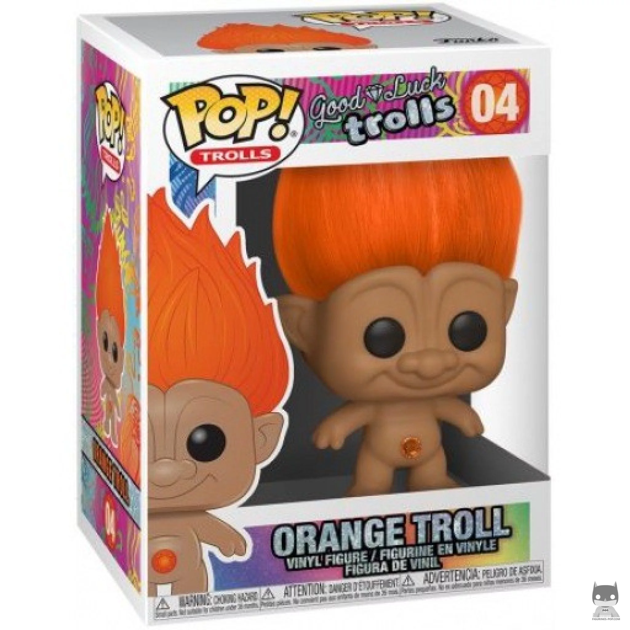 Figurine Funko POP Troll Orange avec boîte