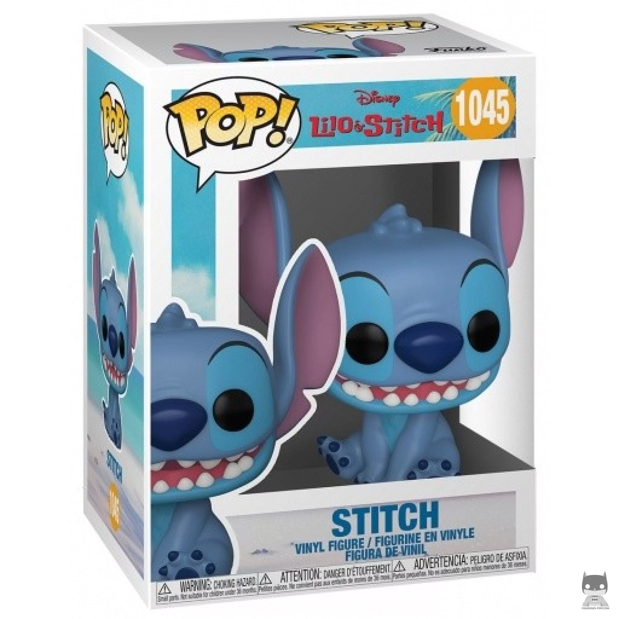 Figurine Funko POP Stitch souriant avec boîte