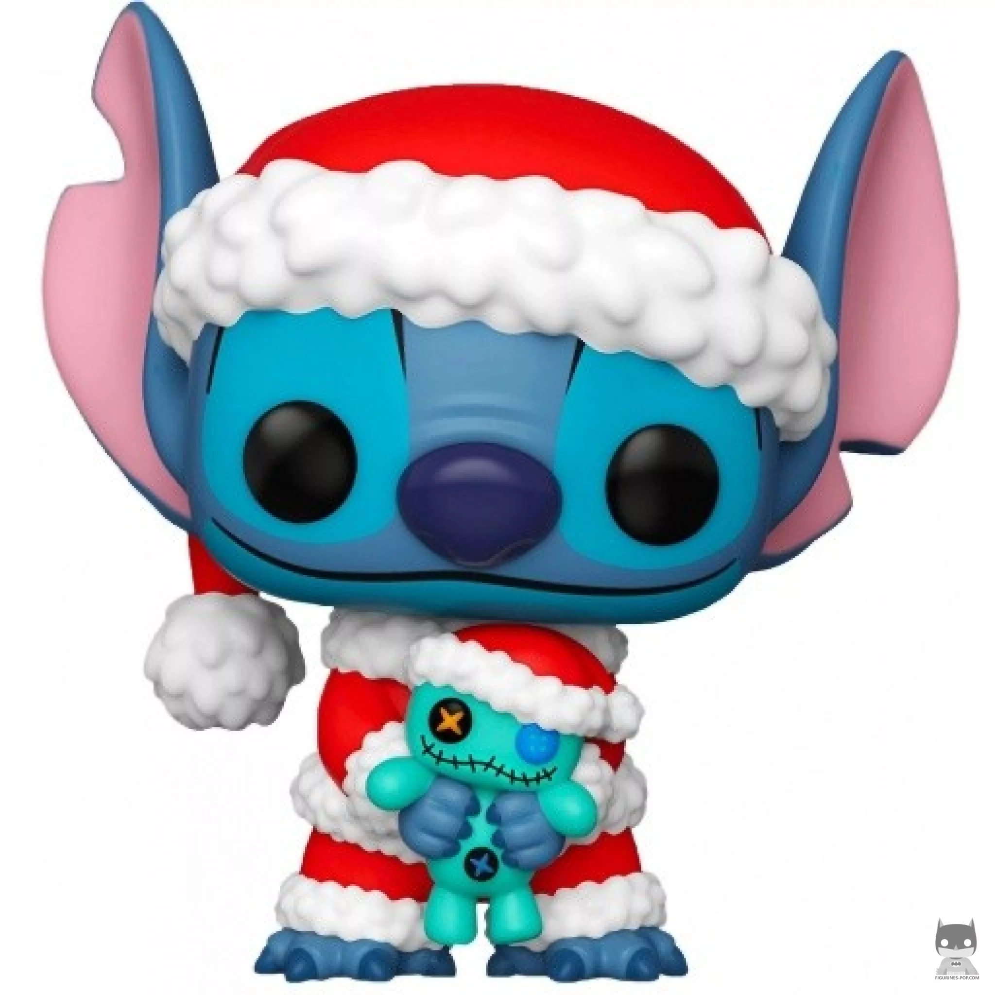 Figurine Funko POP Stitch Père Noël avec Scrump (Lilo and Stitch)