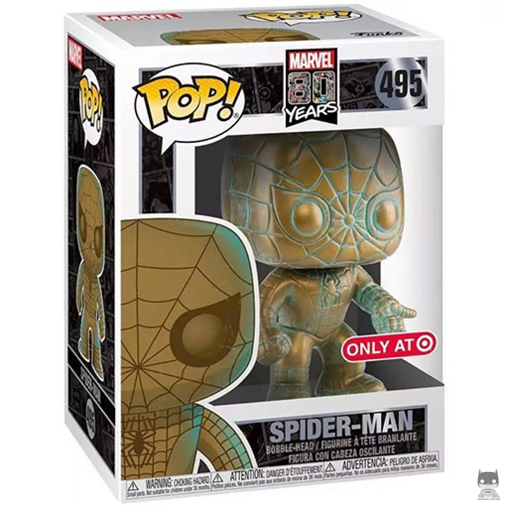 Figurine Funko POP Spider-Man (Patine) avec boîte