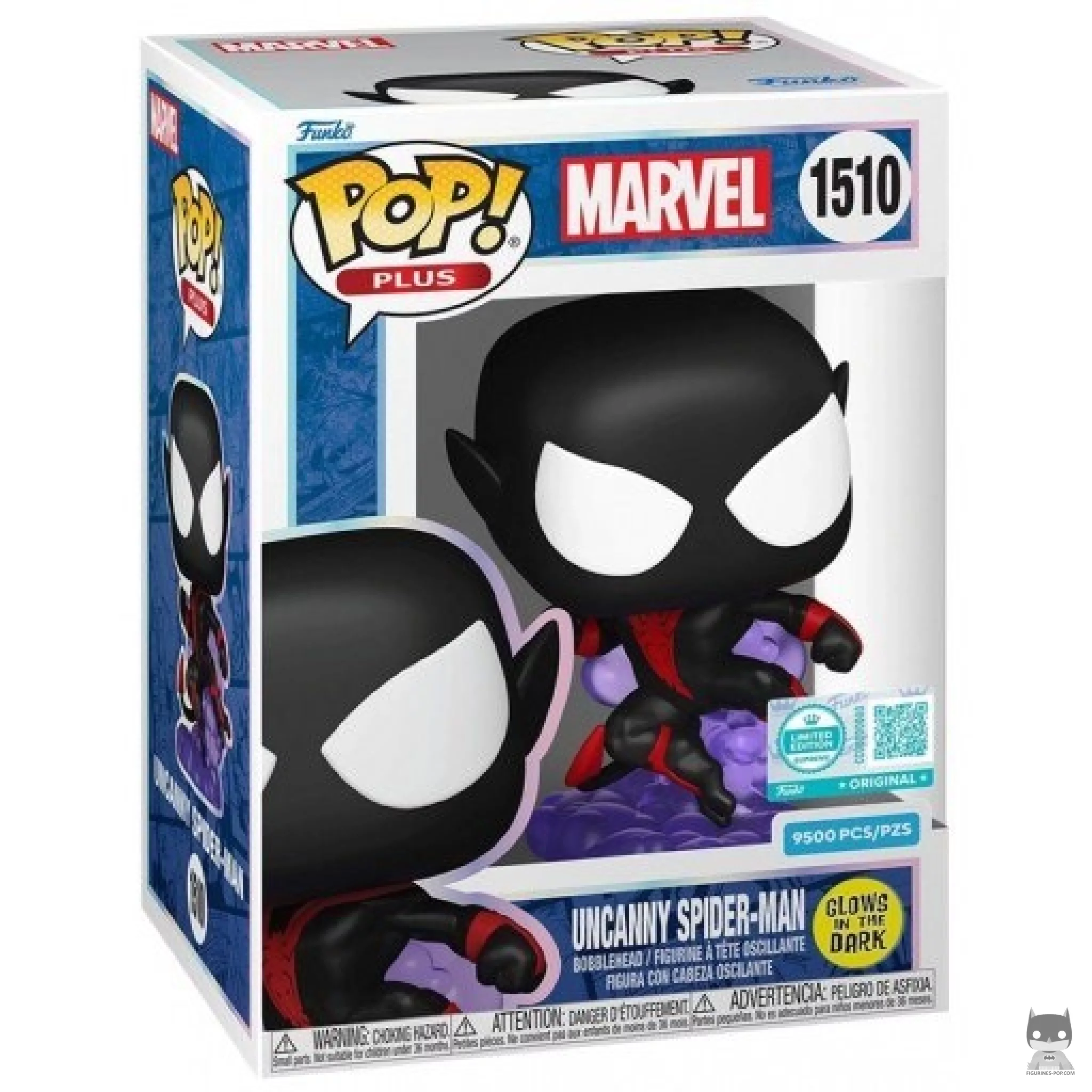 Figurine Funko POP Uncanny Spider-Man (Glow in the Dark) avec boîte