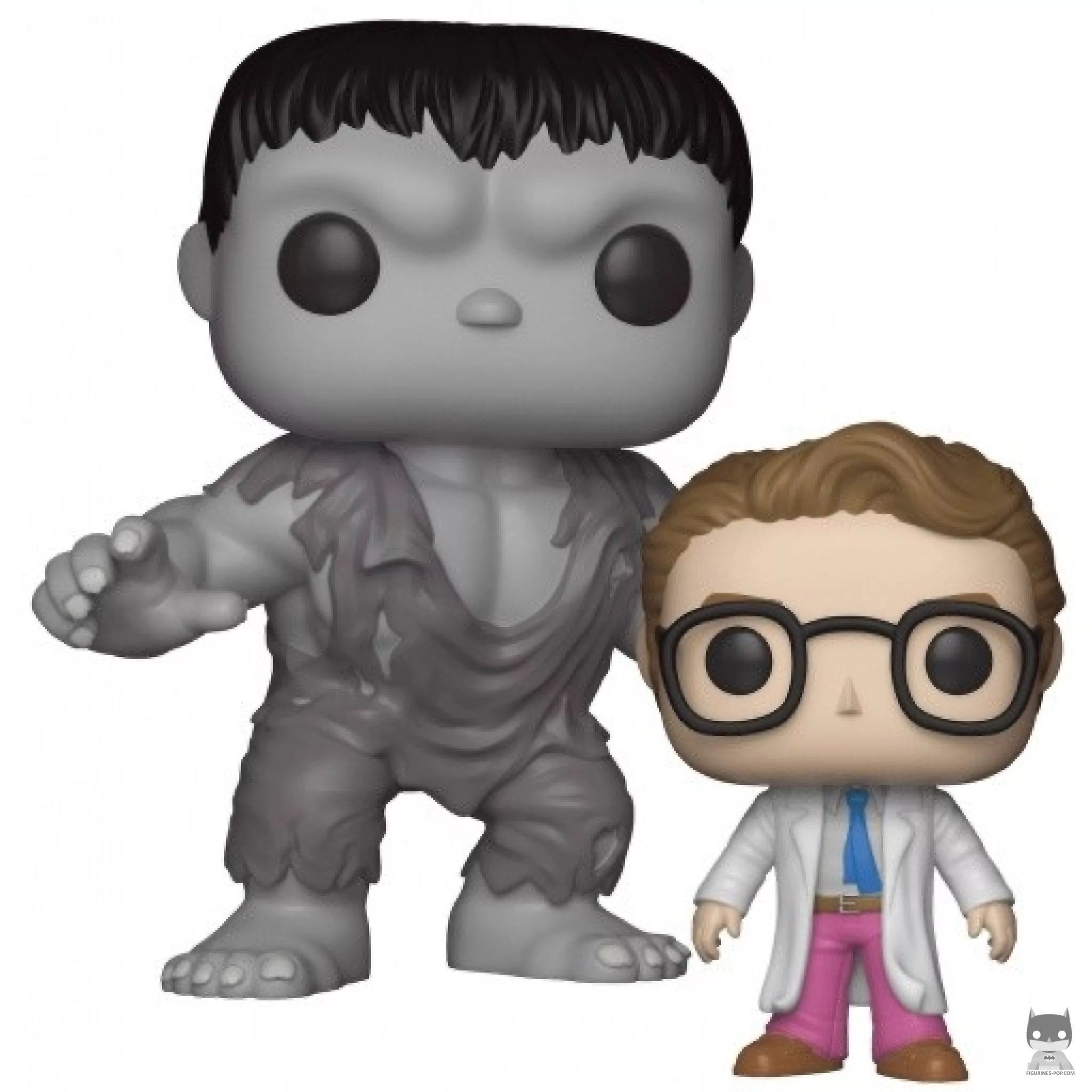 Figurine Funko POP Hulk Gris & Bruce Banner (Marvel Comics)
