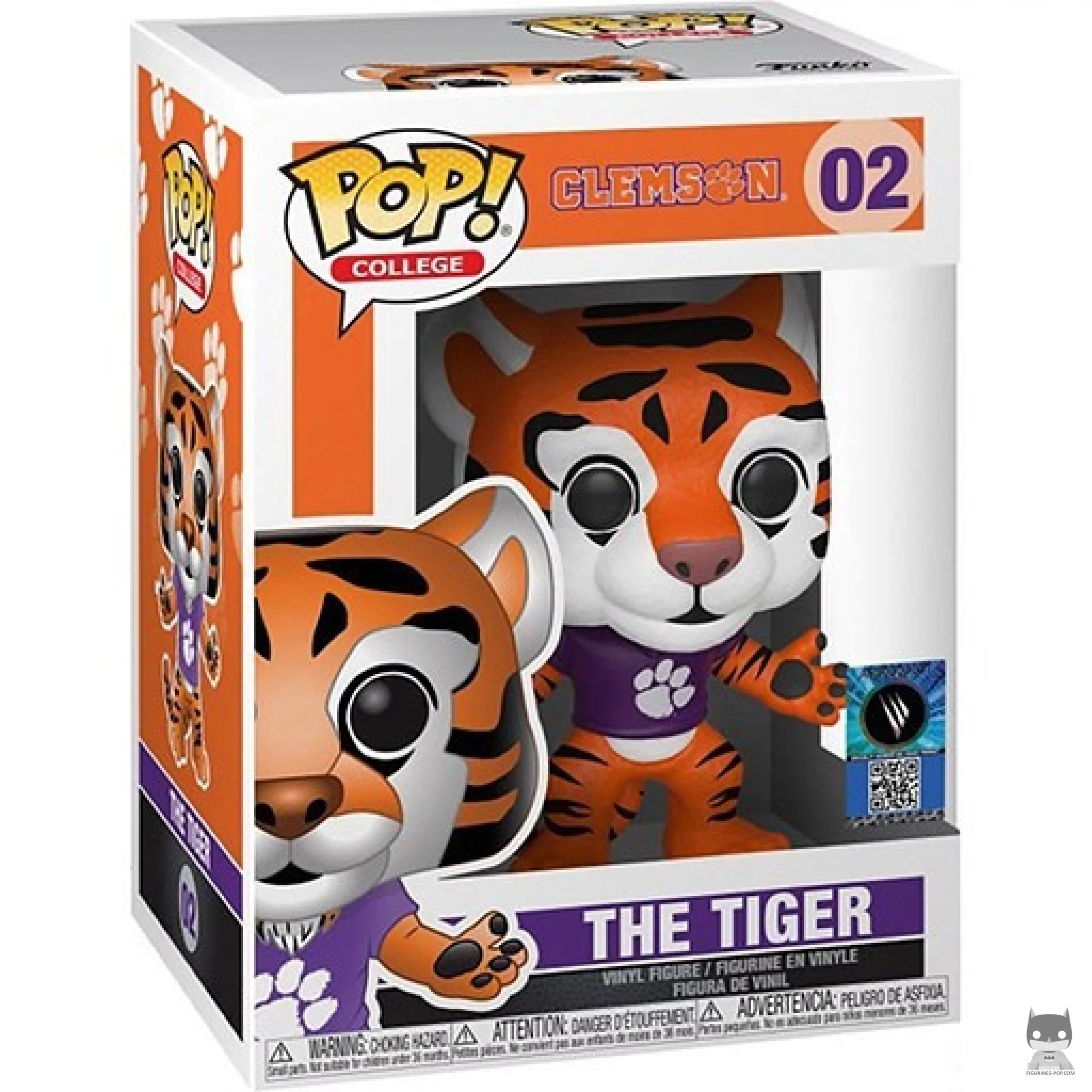 Figurine Funko POP The Tiger (Clemson) avec boîte