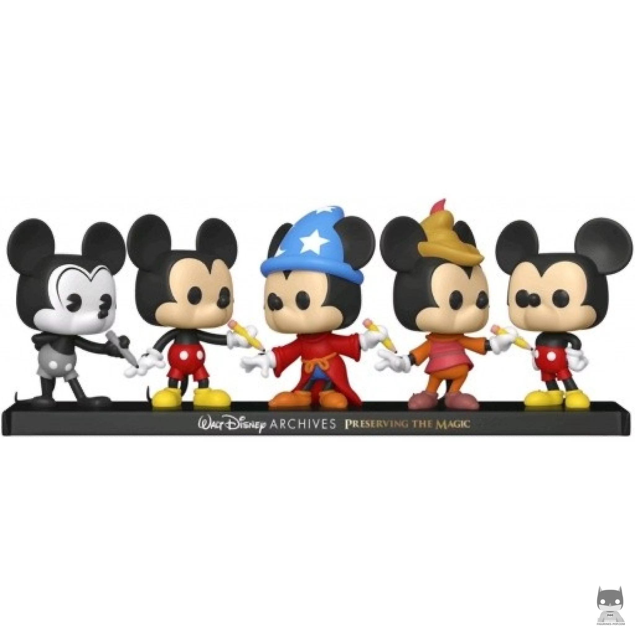 Figurine Funko POP Plane Crazy Mickey, Mickey Original, Mickey Sorcier, Mickey Haricot Magique & Mickey Mouse (Mickey Mouse & ses Amis)