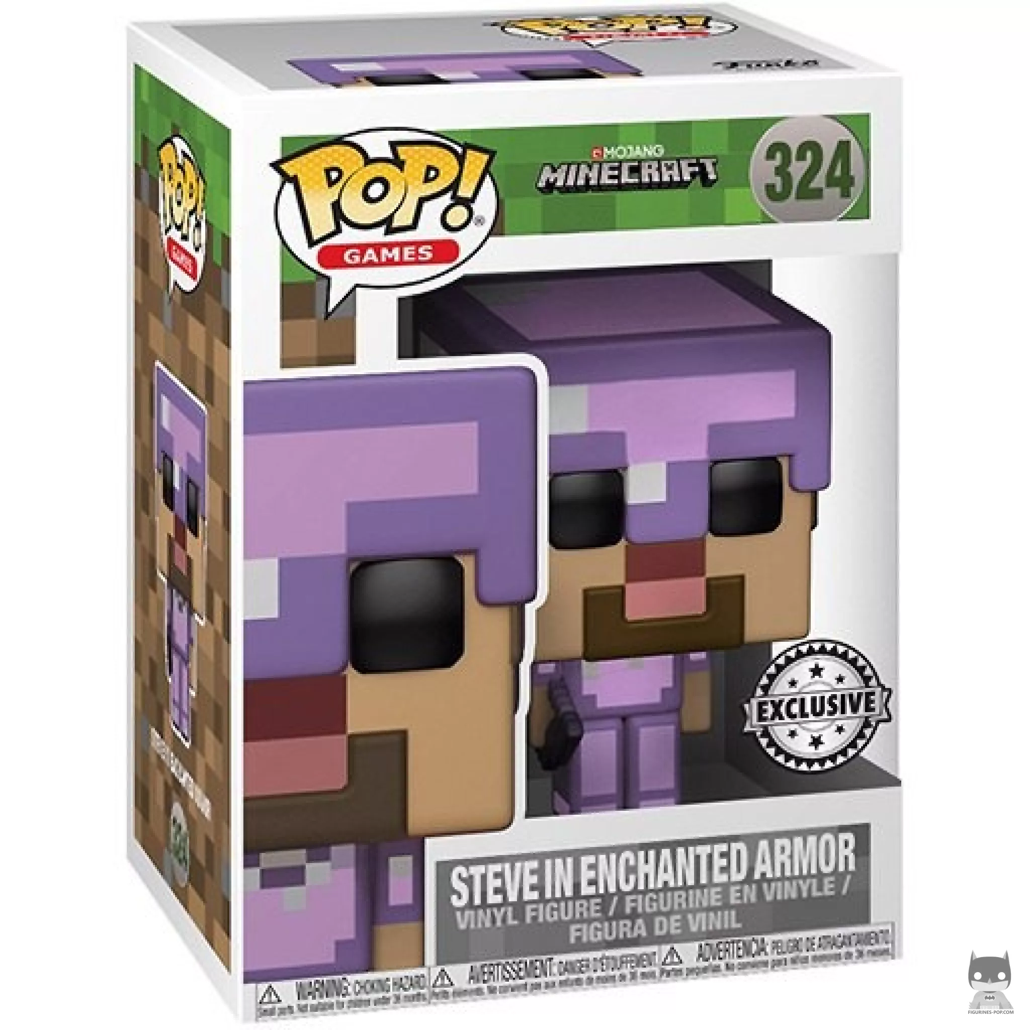Figurine Funko POP Steve avec Armure Enchantée avec boîte