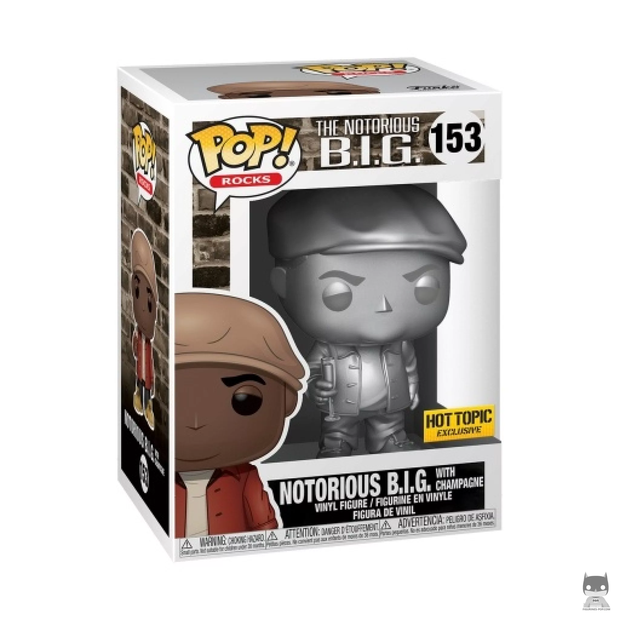 Figurine Funko POP Notorious B.I.G avec Champagne (Metallic) avec boîte