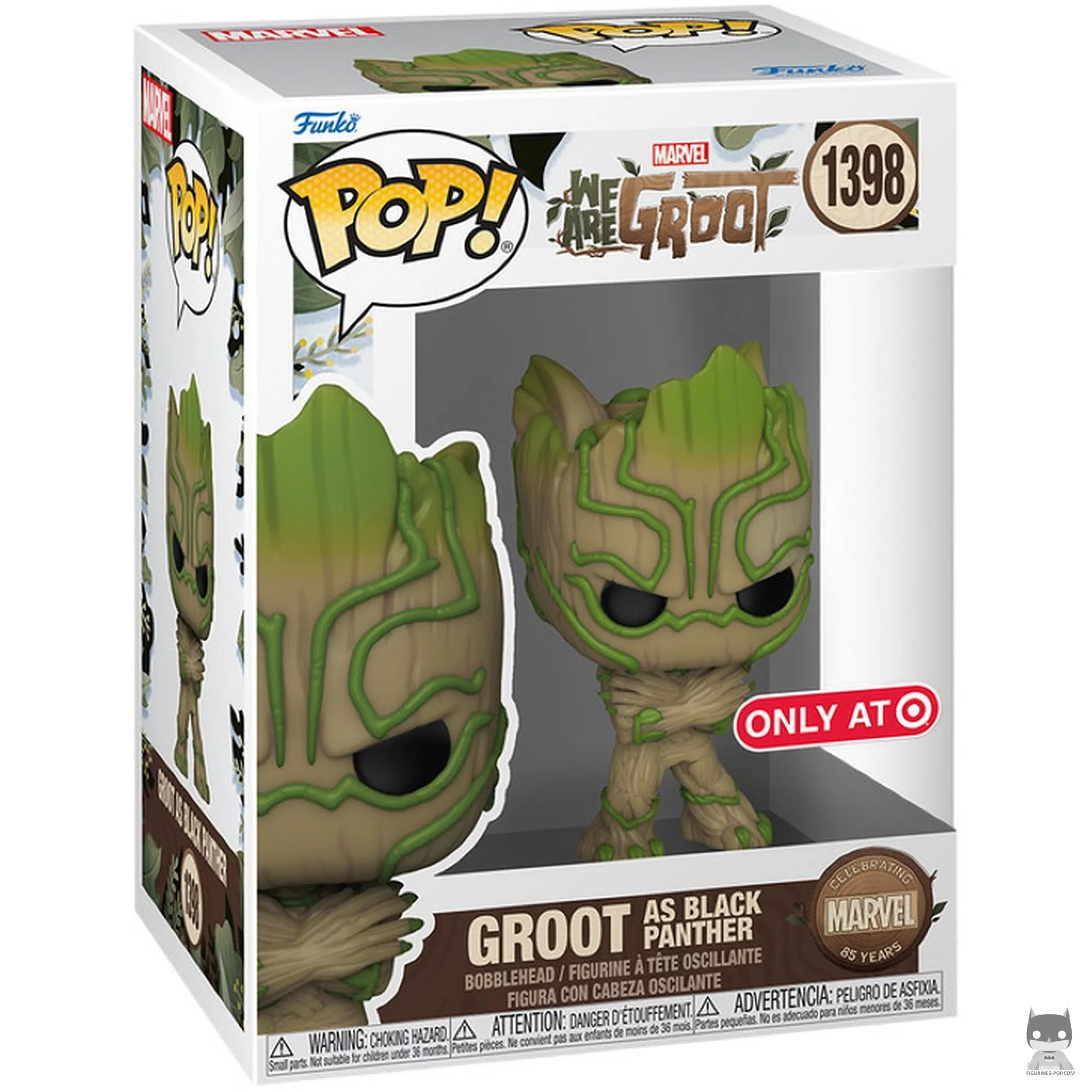 Figurine Funko POP Groot en Black Panther avec boîte