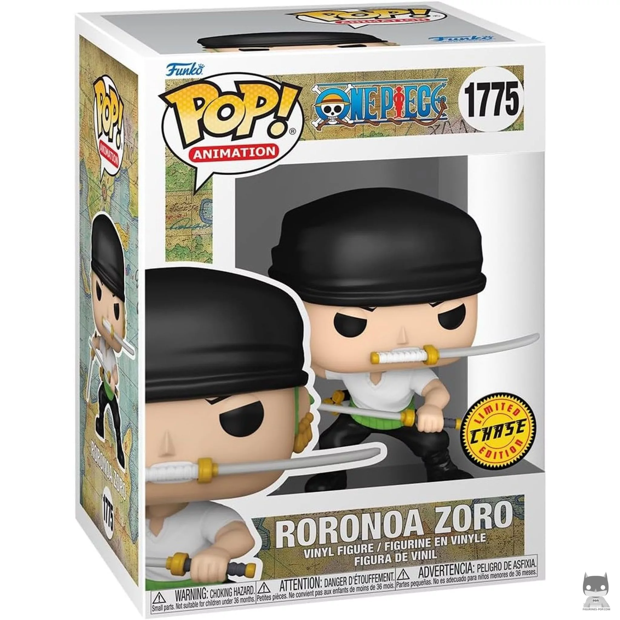 Figurine Funko POP Roronoa Zoro (Two Sword Style) (Chase) avec boîte