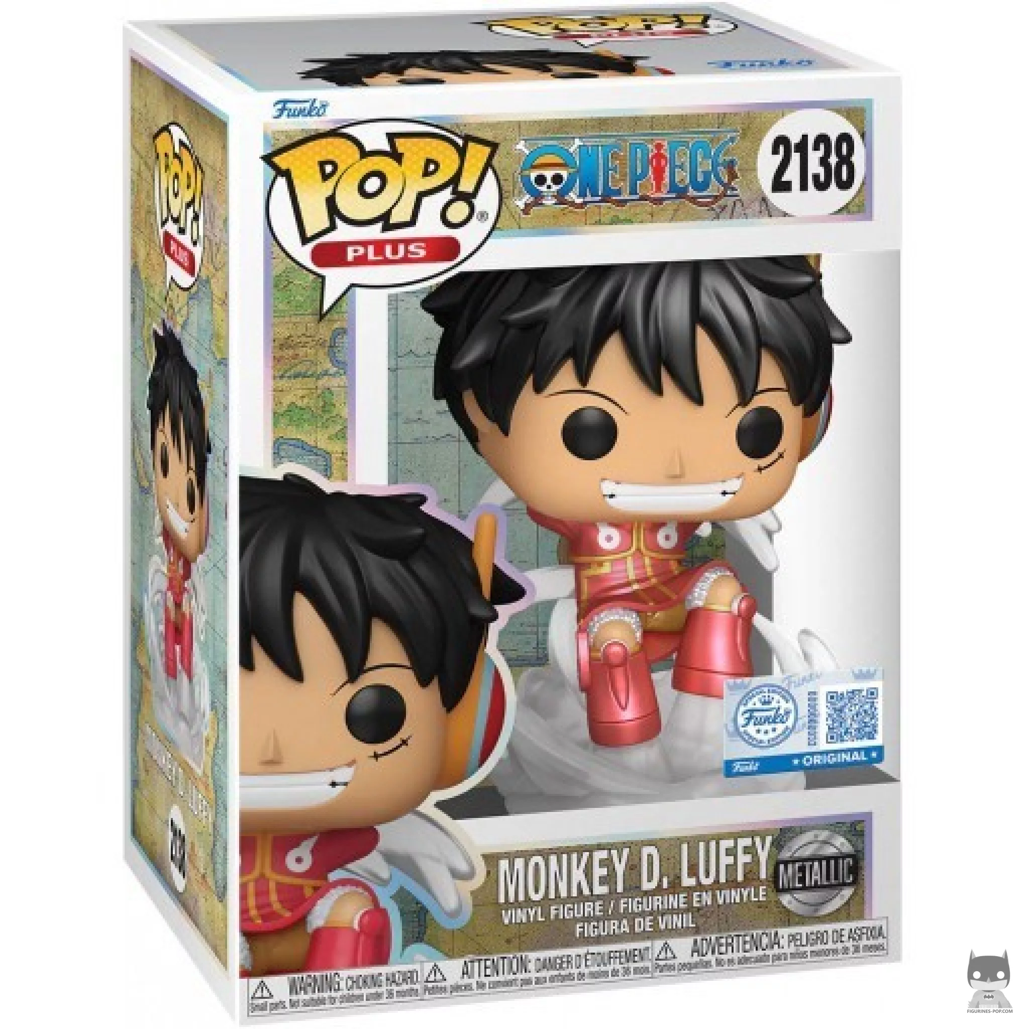 Figurine Funko POP Monkey D. Luffy (Egghead) (Metallic) avec boîte